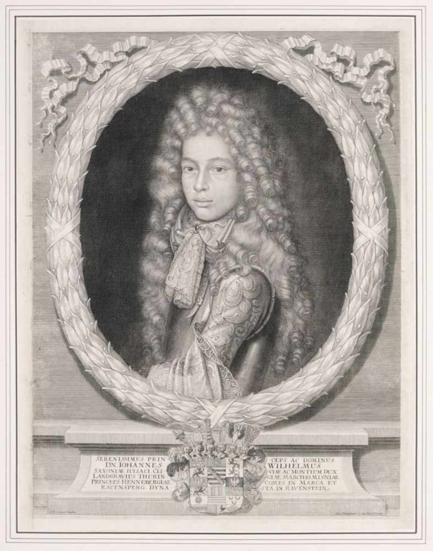 Elias Hainzelmann "Serenissimus Princeps ac Dominus DN. Iohannes Wilhelmus []". 1688.Elias