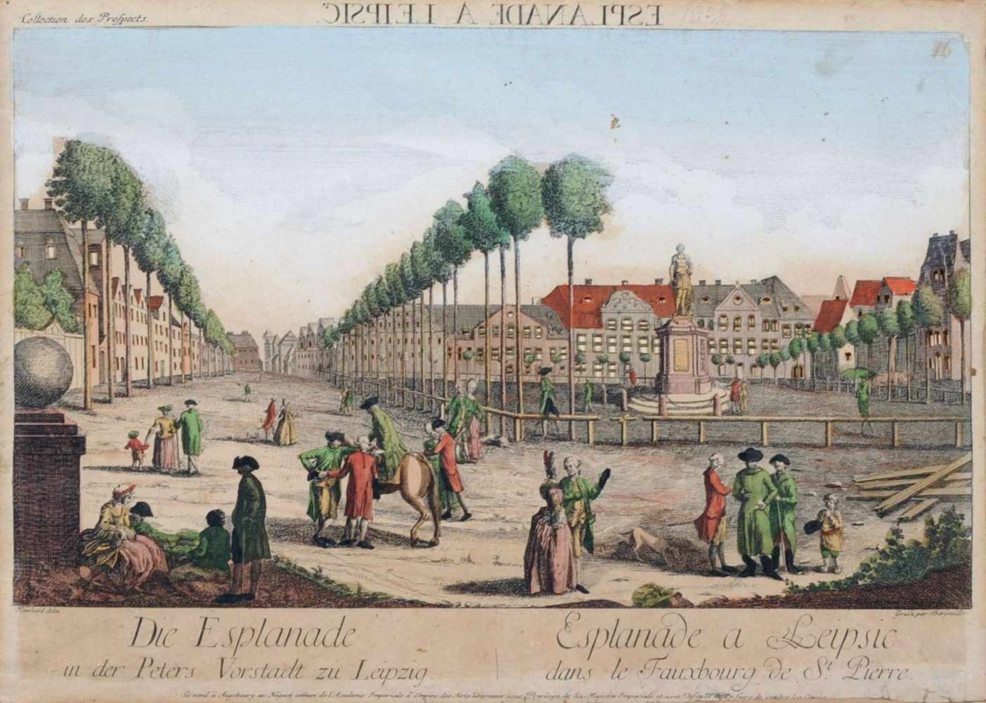 Johann Baptist Bergmüller "Esplanade a Leipsic". Nach 1780.Johann Baptist Bergmüller 1724 Augsburg 
