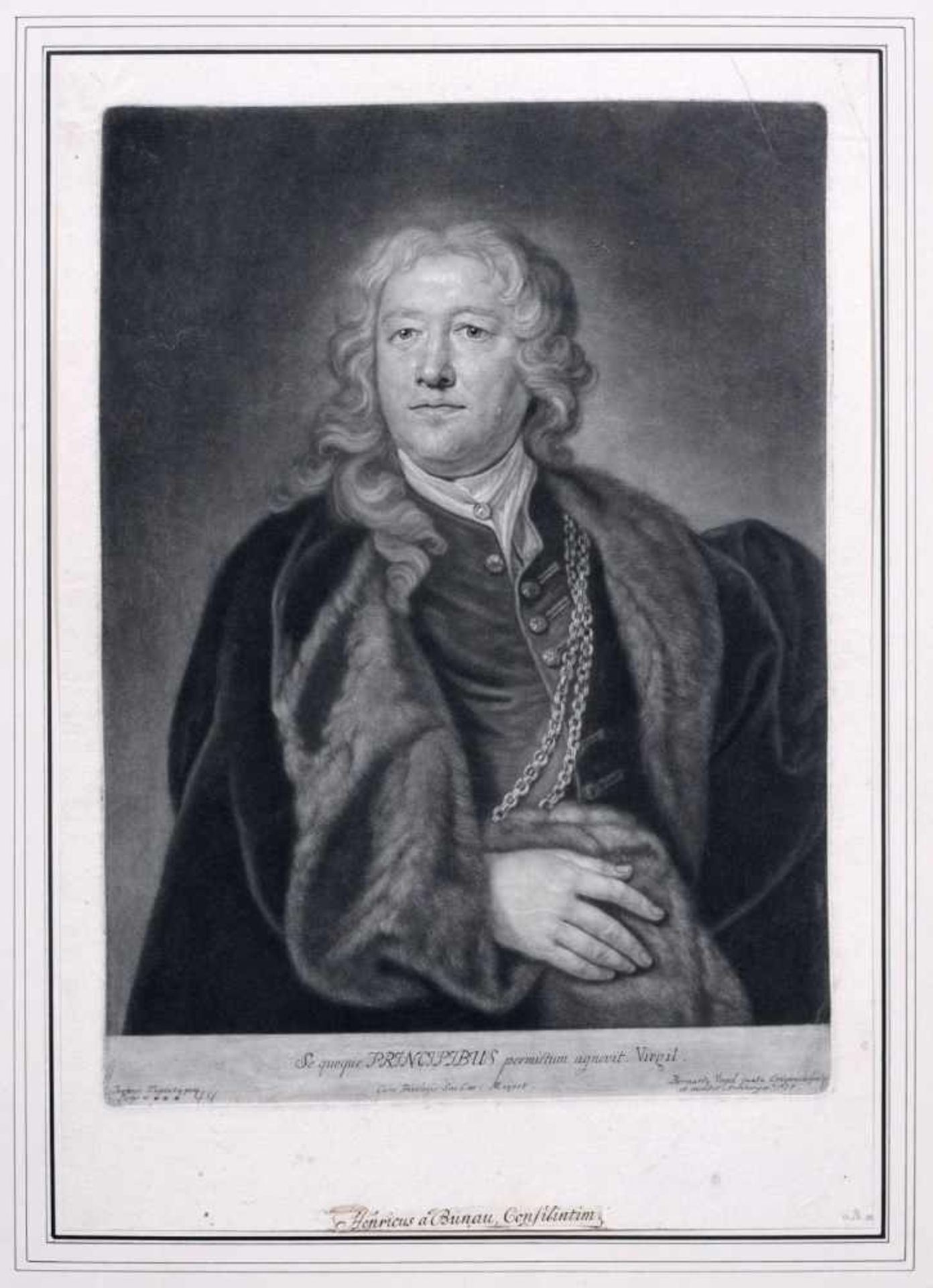 Bernhard Vogel "Henricus a Bunau". 1737.Bernhard Vogel 1683 Nürnberg  1737