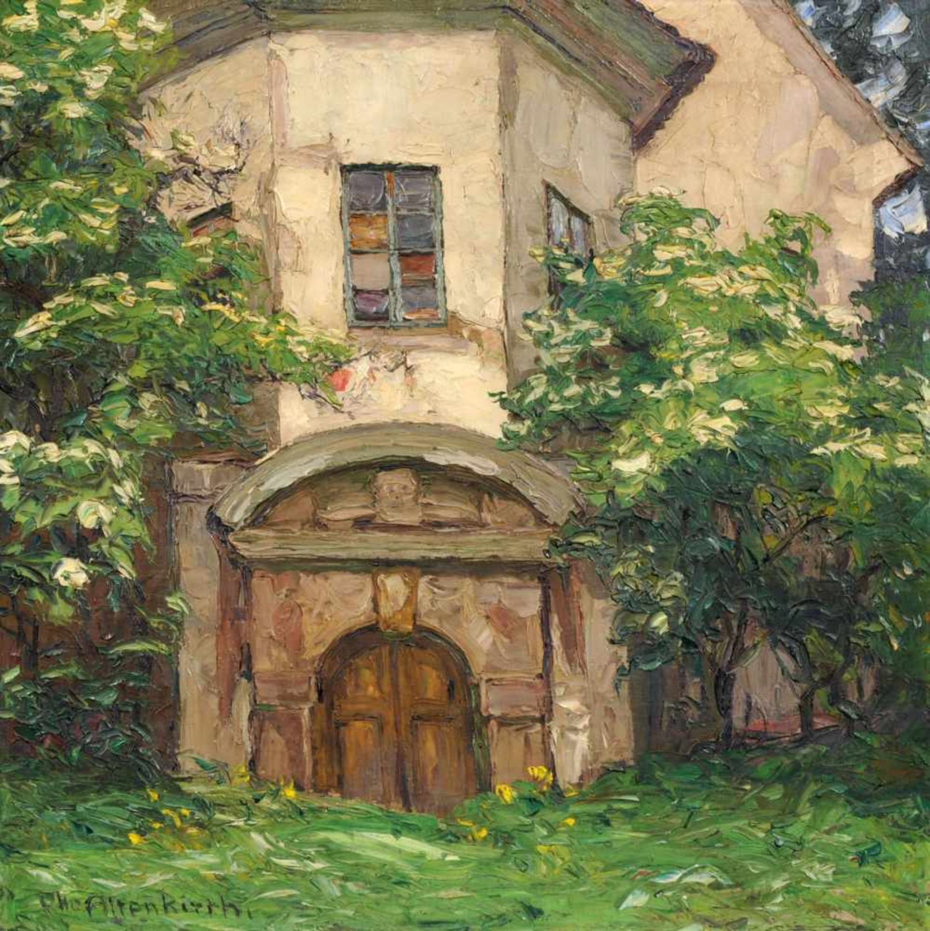 Otto Altenkirch "Weinkeller" (Hellerschänke). 1923.Otto Altenkirch 1875 Ziesar  1945 SiebenlehnÖl