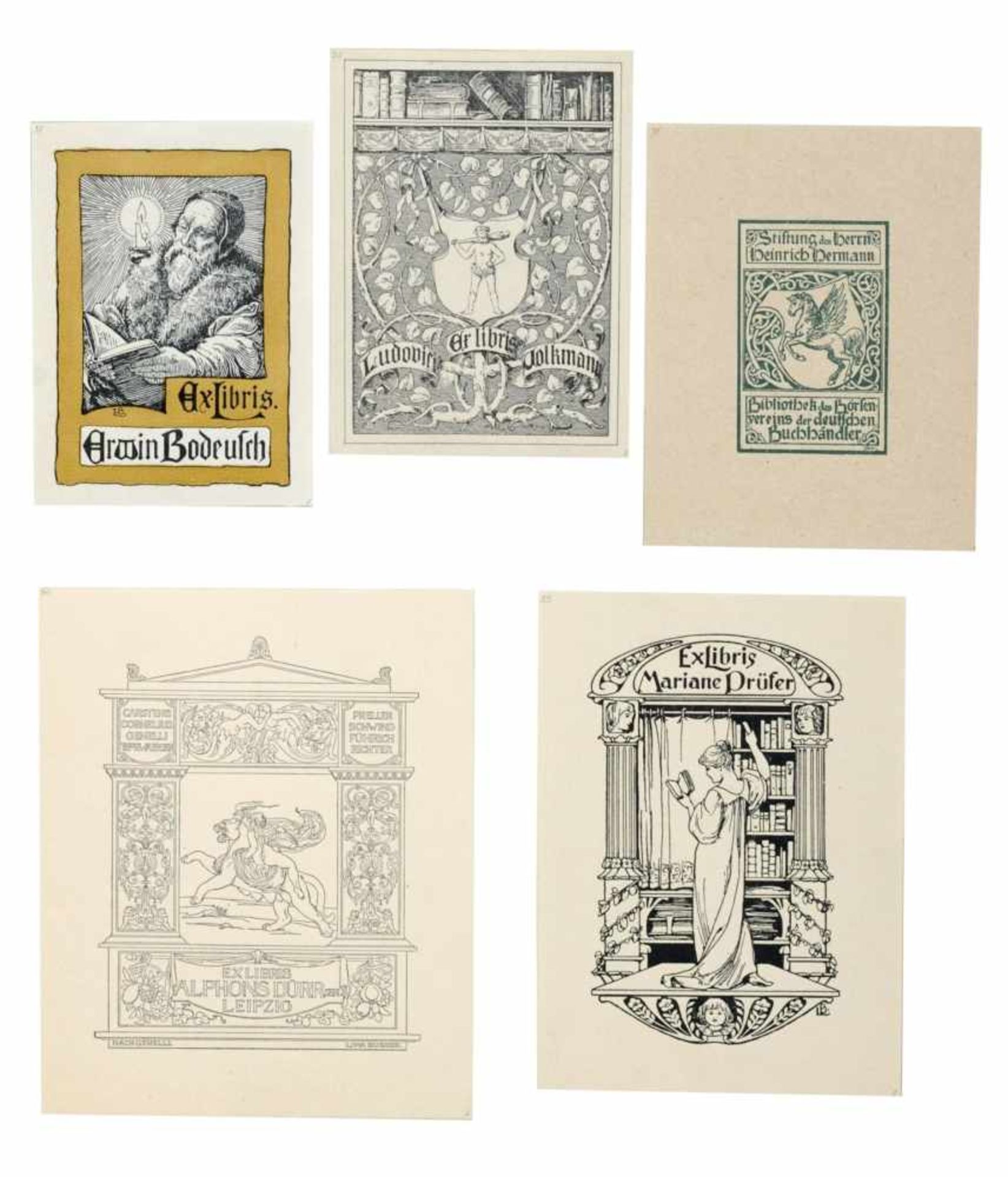 Lina Burger, 28 Exlibris aus der Sammlung Brandstetter, Leipzig. Um 1900.Lina Burger 1856 - Image 2 of 3