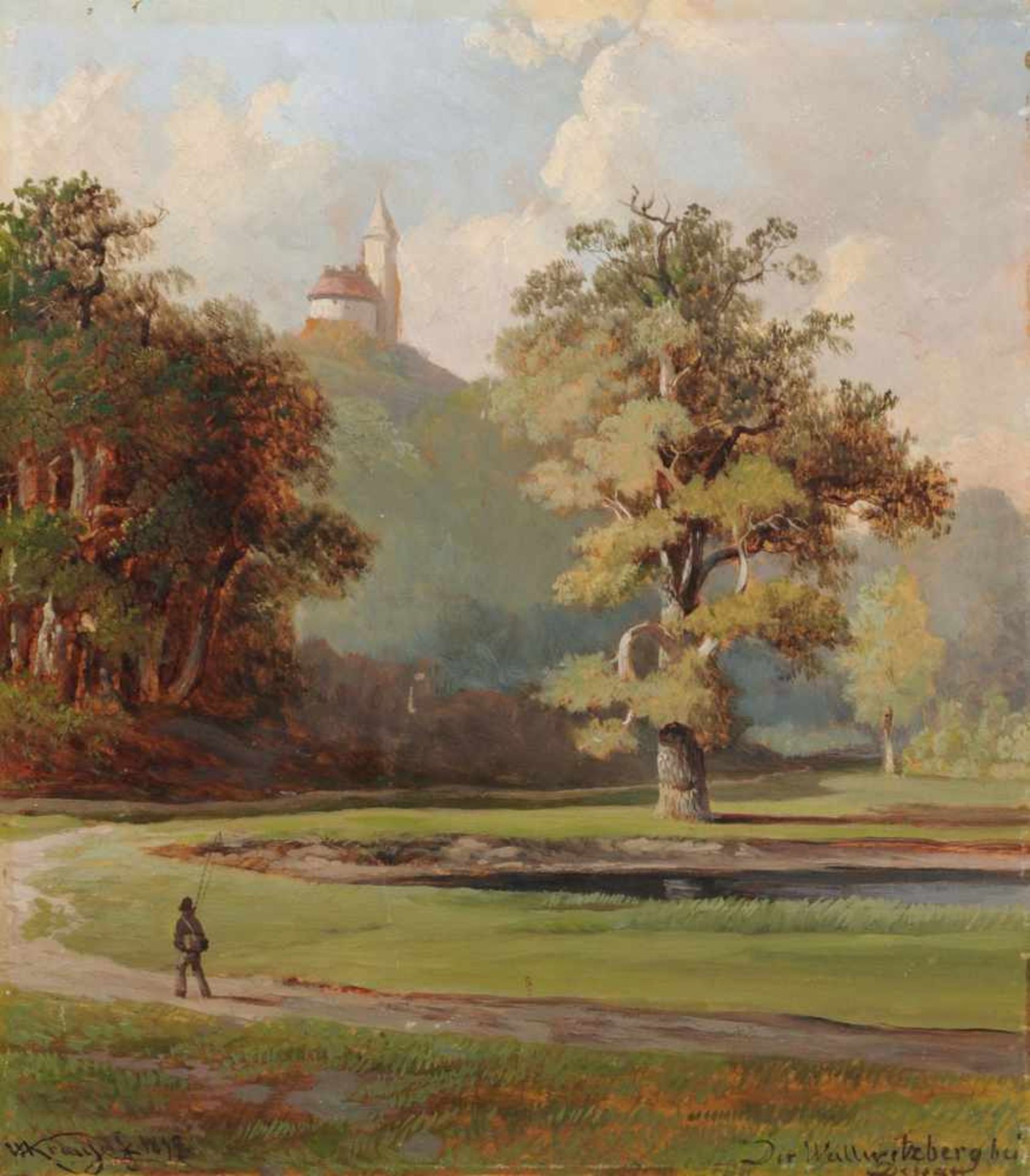 Wilhelm August Krause "Der Wallwitzberg bei Dessau". Wohl 1838.Wilhelm August Krause 1803 Dessau 