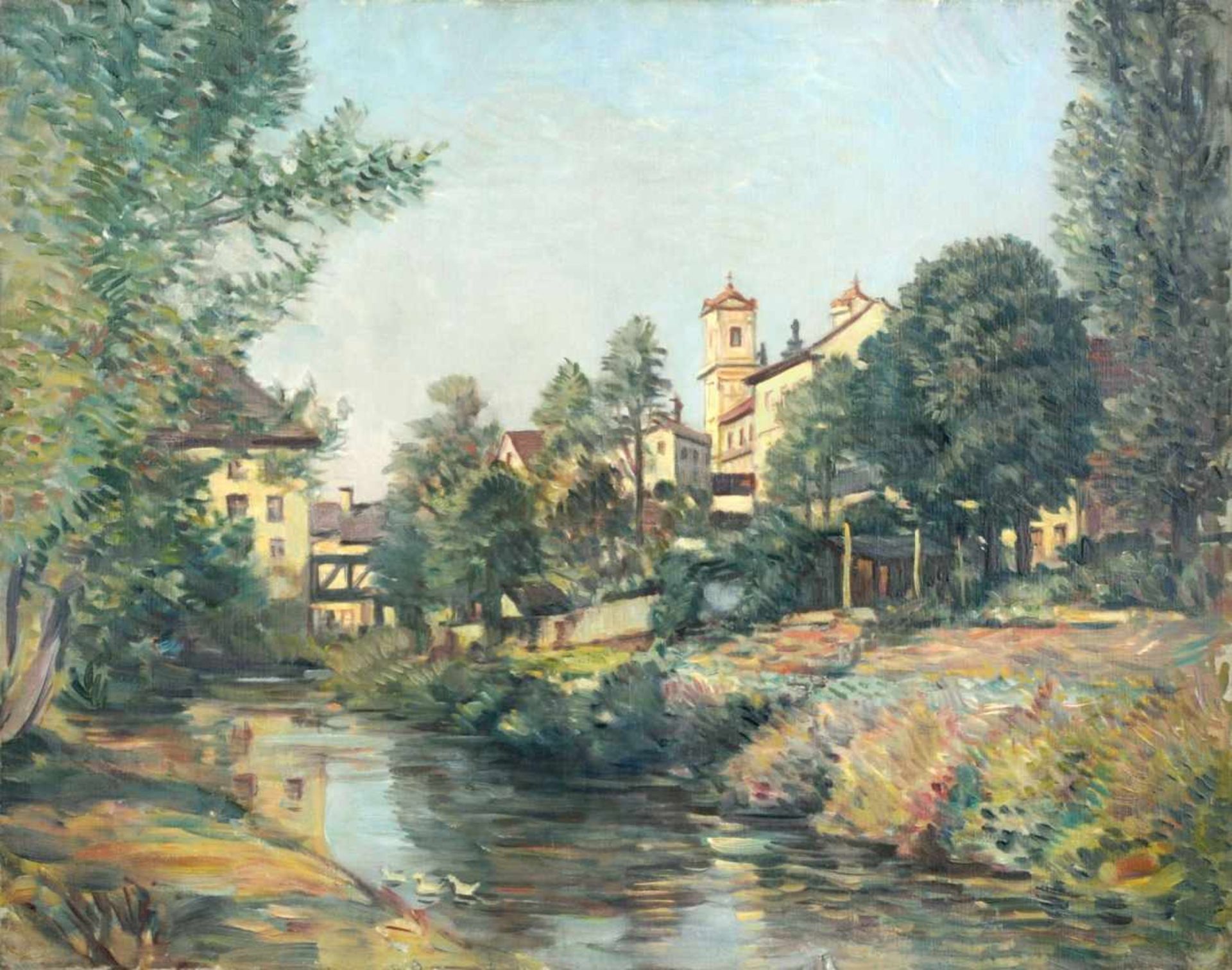 Richard Dreher, Ansicht von Leitmeritz (Litomerice). 1929.Richard Dreher 1875 Dresden  1932