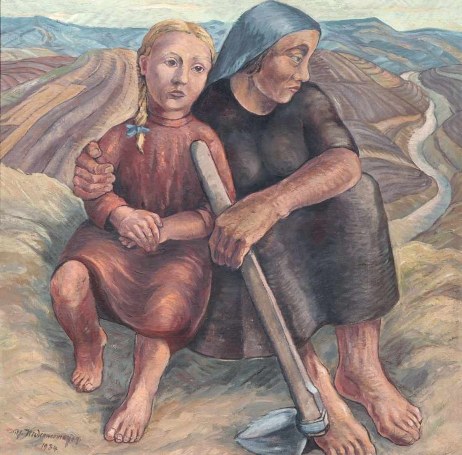 Wilhelm Niedermayer, Mutter mit Kind (aus der bayrischen Ostmark). 1934.Wilhelm Niedermayer 1899