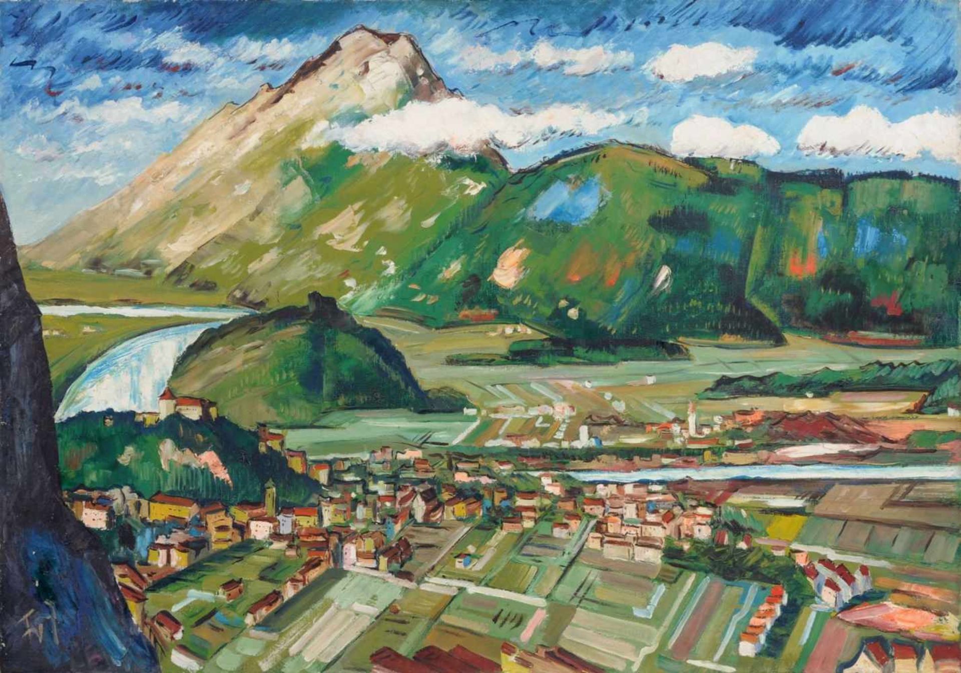 Joseph Fritz Zalisz, Blick auf den Kufstein (Südtirol). Um 1920.Joseph Fritz Zalisz 1893 Gera  1971