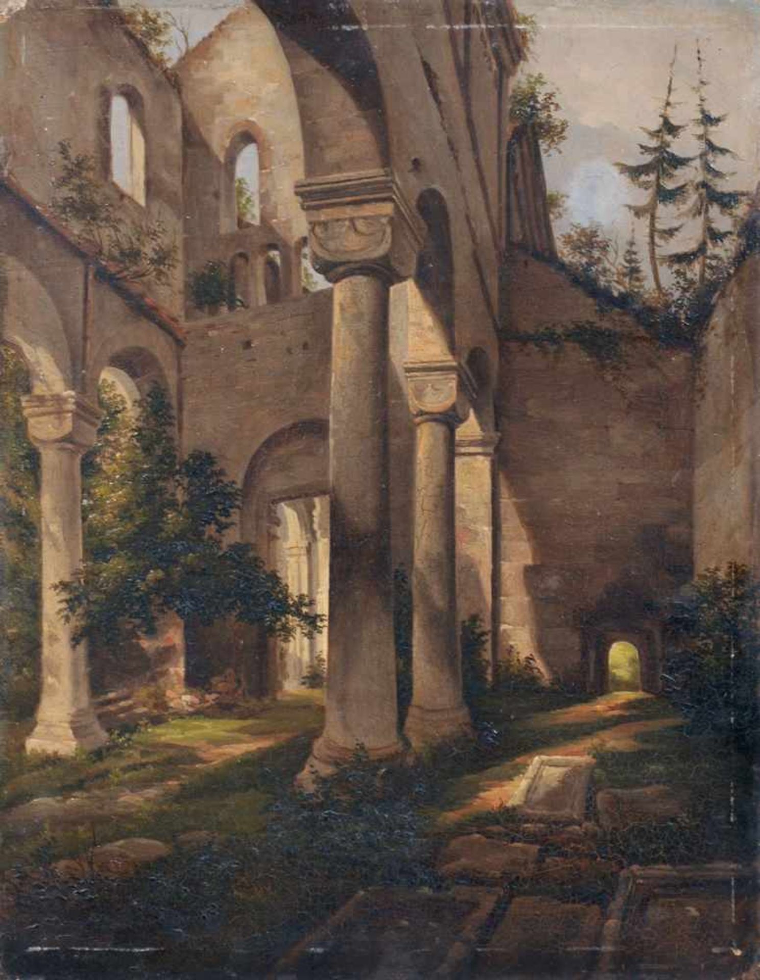 Carl Wagner (zugeschr.), Ruine der Klosterkirche Paulinzella. Wohl um 1830-1860.Carl Wagner 1796