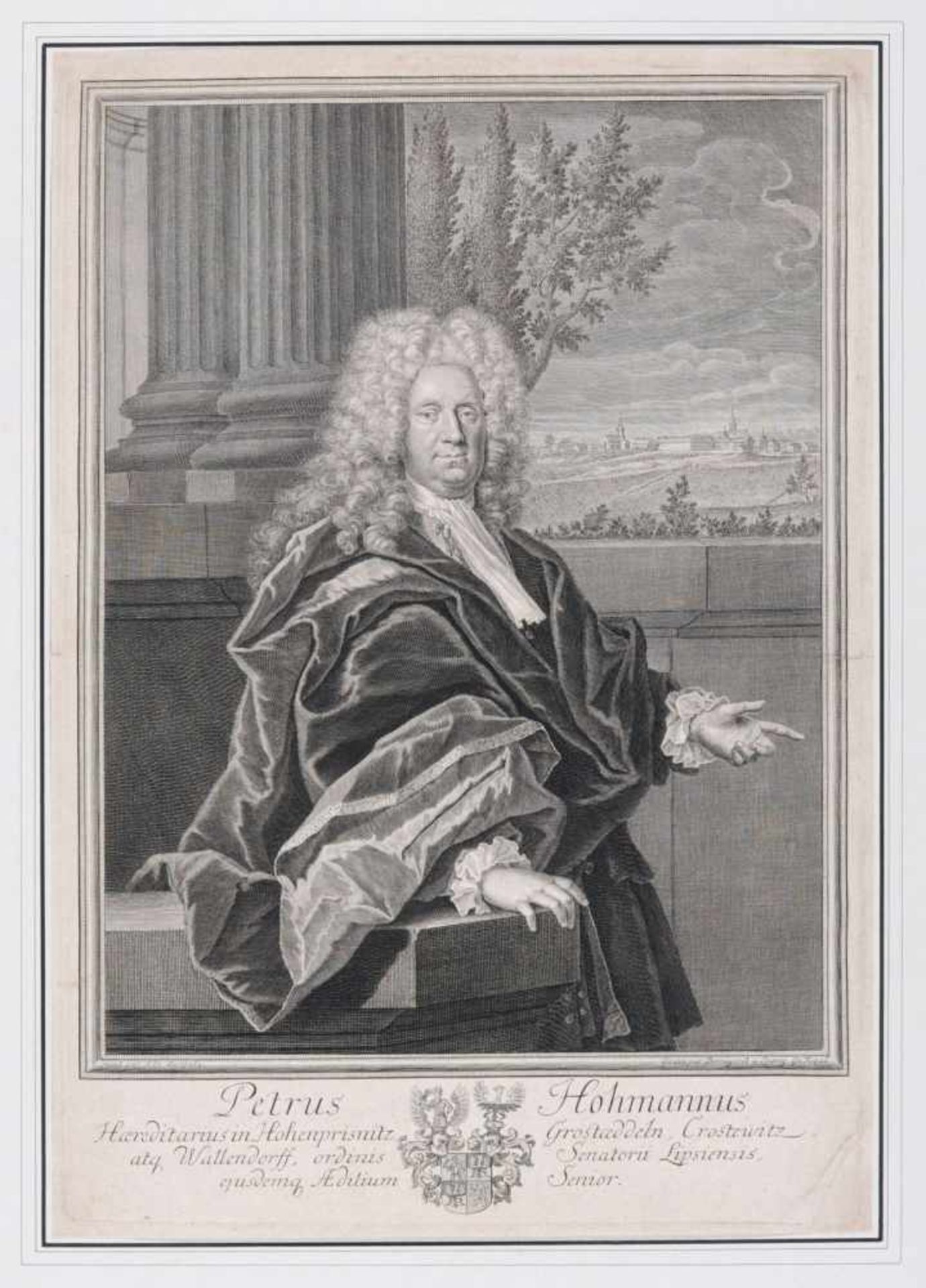 Martin Bernigeroth "Petrus Hohmannus []". Um 1720.Martin Bernigeroth 1670 Rammelburg bei Mansfeld 