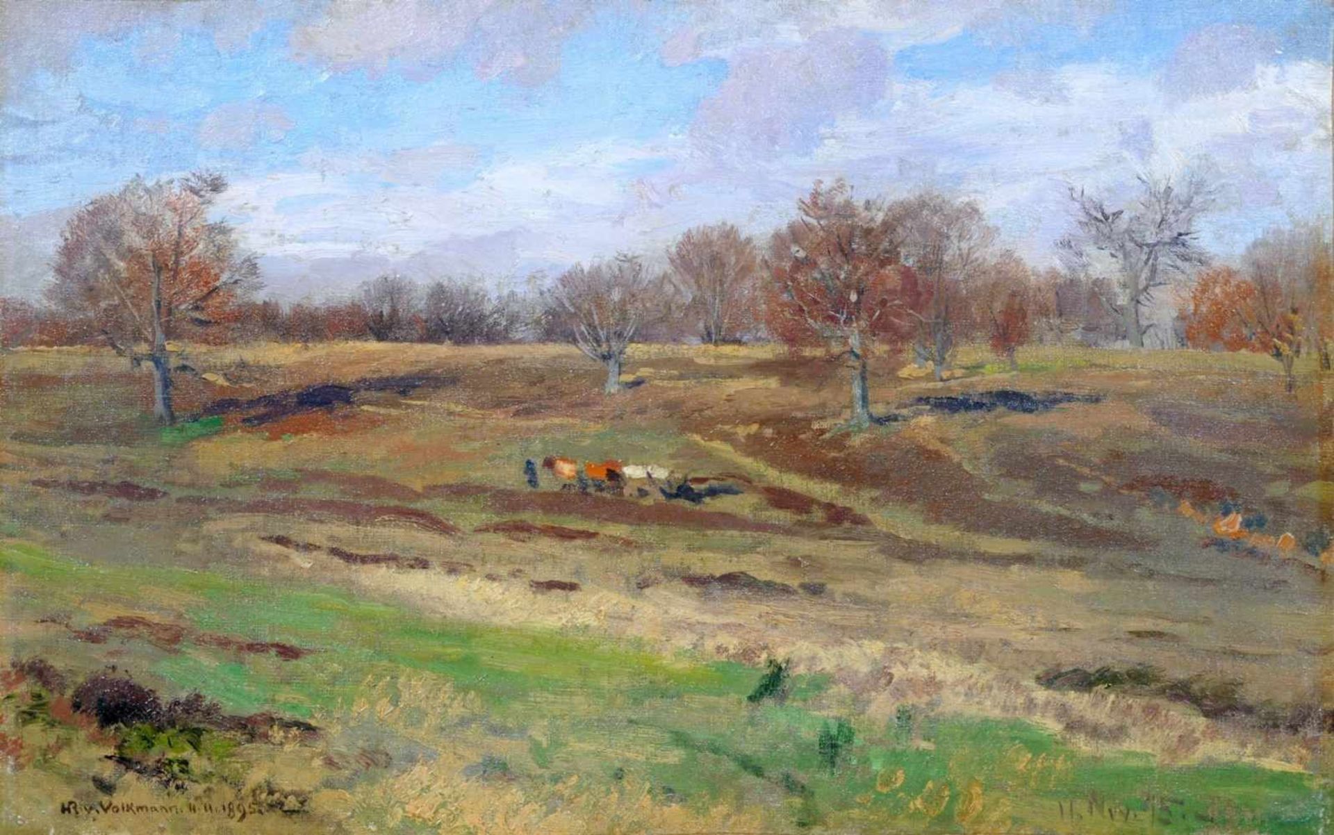 Hans Richard von Volkmann, Hallenser Landschaft in Willingshausen. 1895.Hans Richard von Volkmann