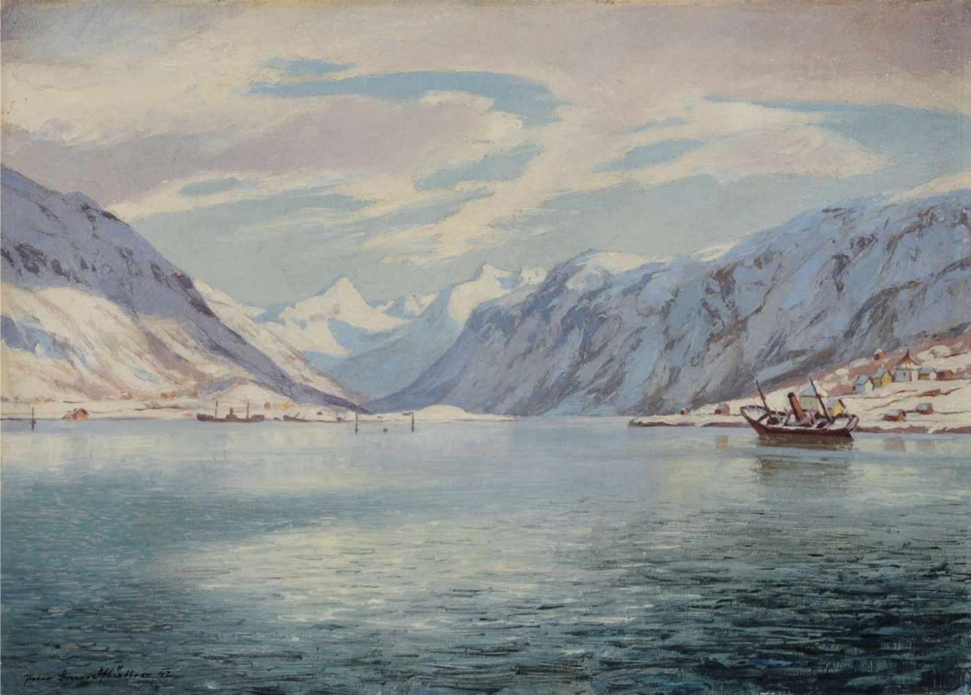 Peter Brandstätter, Die deutsche Flotte in Narvik. 1942.Peter Brandstätter 1917 Spittal an der