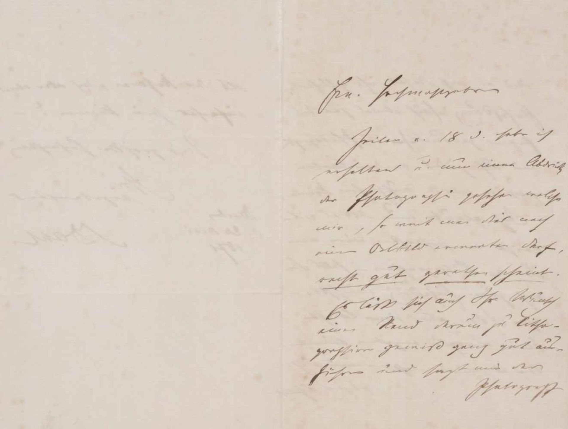 Siegwald Dahl Albert Gliemann / Französischer Schreiber, Vier Briefautografen. 1871.Siegwald Dahl - Bild 2 aus 4