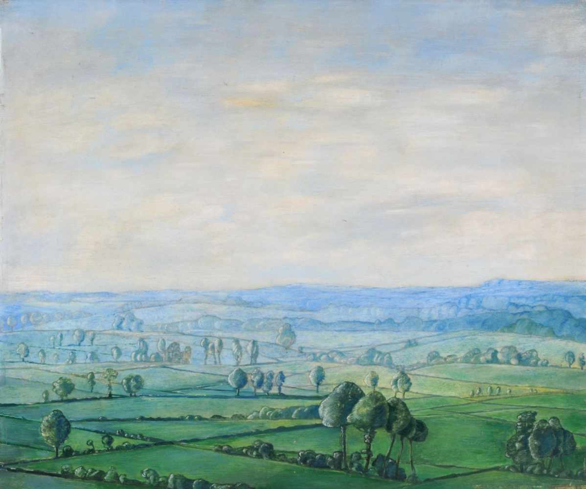 Paraskewe von Bereskine "Landschaft bei Oxford". 1930er Jahre.Paraskewe von Bereskine 1899 St.