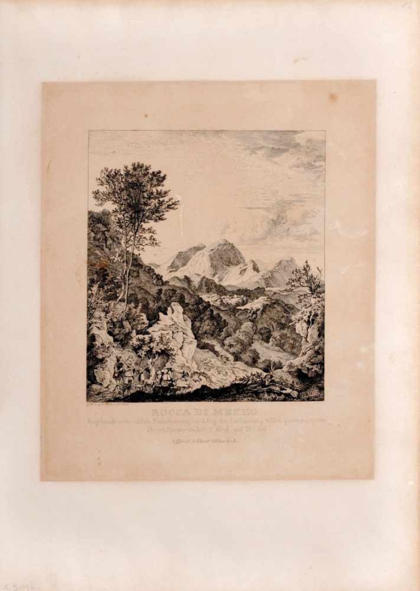 Adrian Ludwig Richter "Rocca di Mezzo". Vor 1829.Adrian Ludwig Richter 1803 Dresden  1884