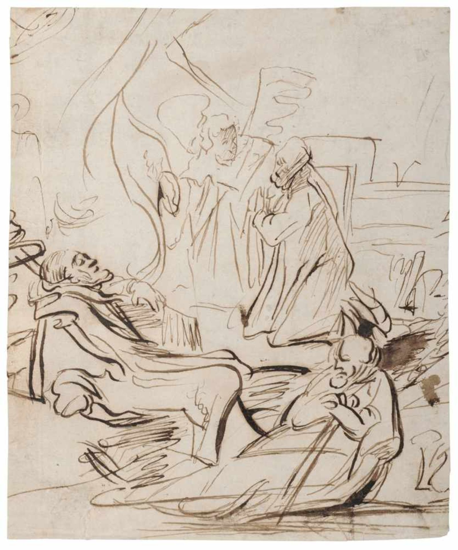 Rembrandt Harmenszoon van Rijn (in der Art von), Christus im Garten Gethsemane. Wohl 17. Jh.
