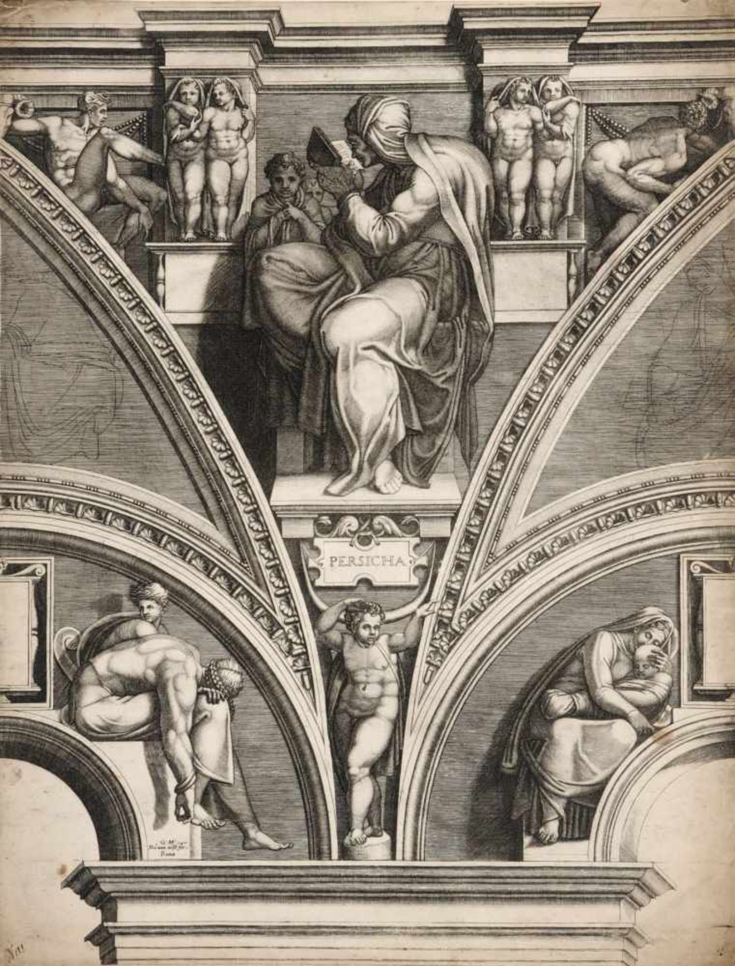 Giorgio Mantovano Ghisi "Persicha". 1570/1575.Giorgio Mantovano Ghisi um 1512 Mantua  1582