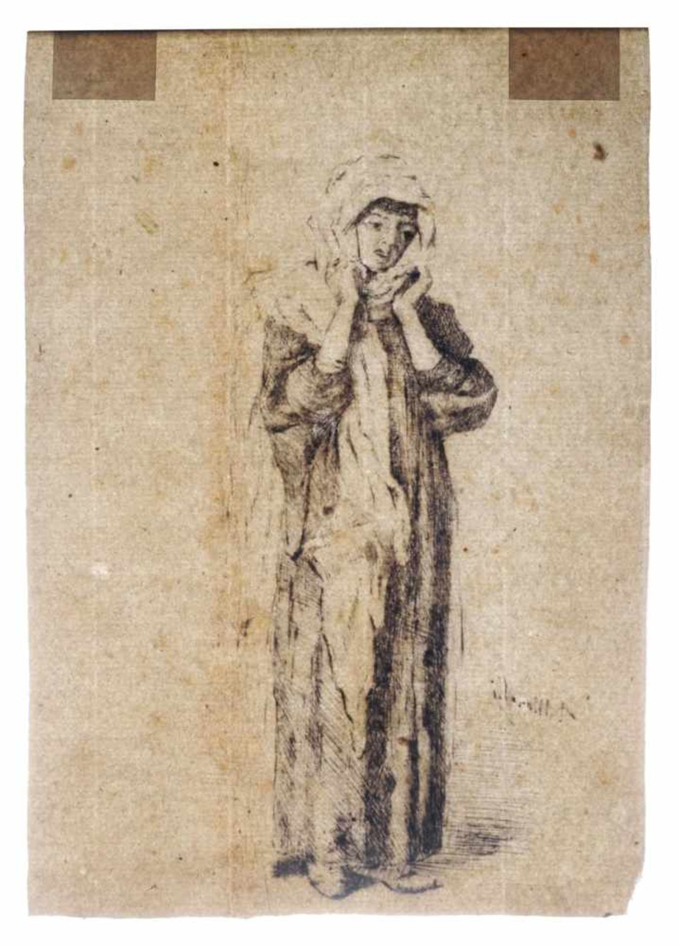 Domenico Morelli, Arabische Figur. 2. H. 19. Jh.Domenico Morelli 1826 Neapel  1901 - Image 3 of 3