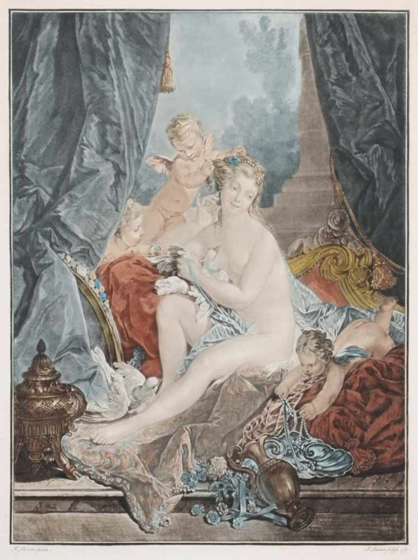 Jean- François Janinet "La toilette de Vénus". 1783.Jean- François Janinet 1752 Paris  1814