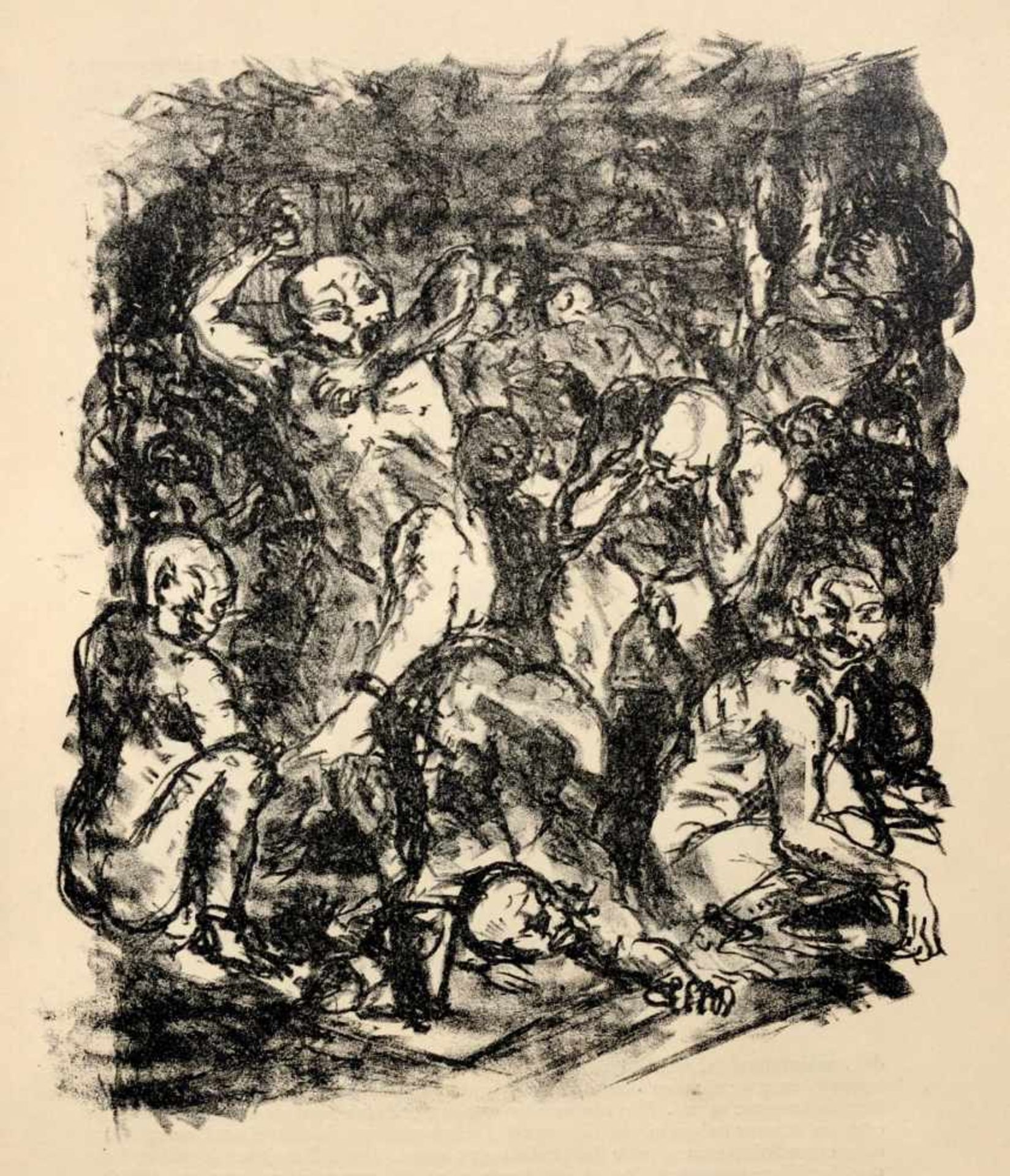 Max Beckmann, Sieben Illustrationen zu Dostojewskijs "Aus einem Totenhaus". 1913.Max Beckmann 1884 - Bild 5 aus 7