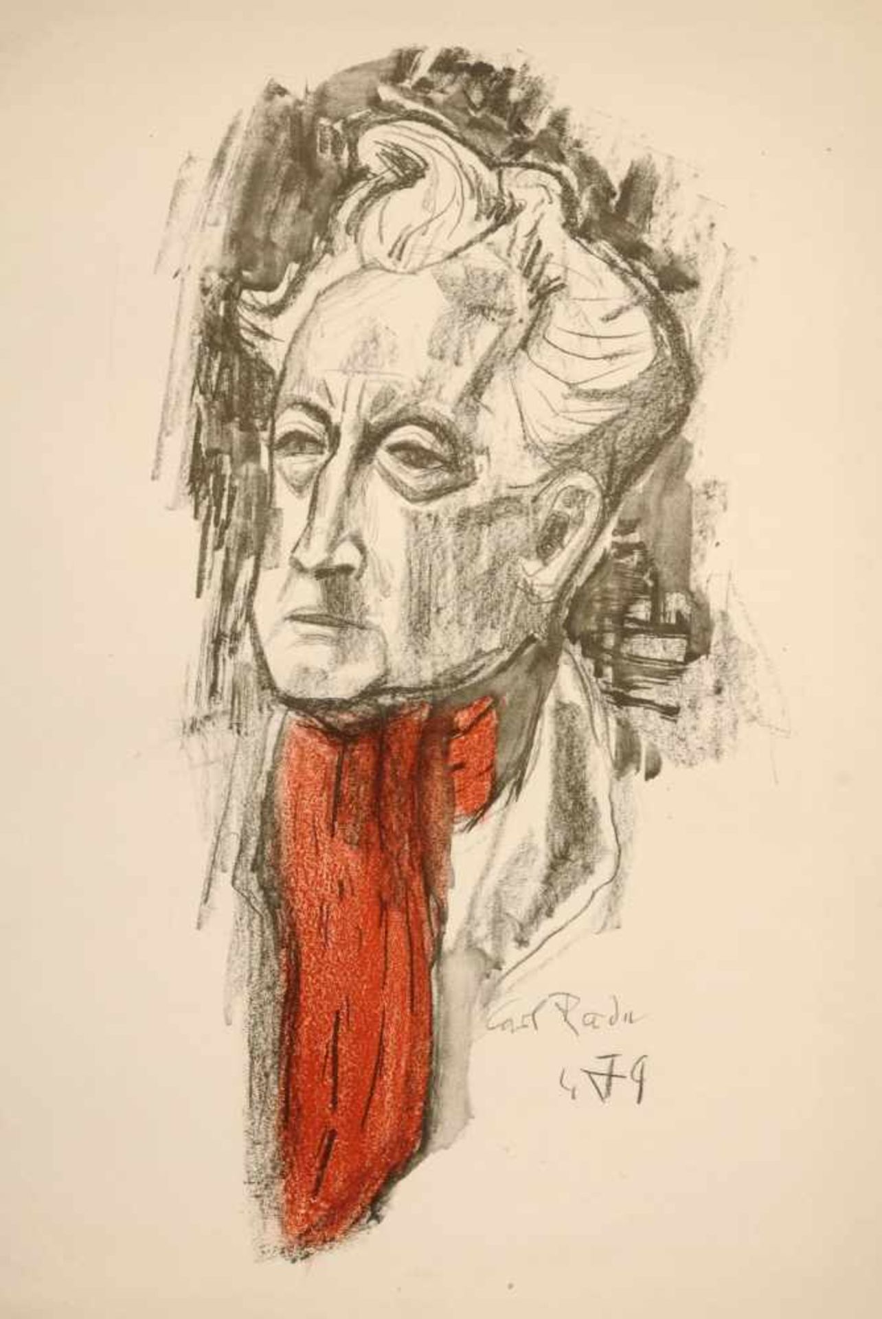 Otto Dix "Maler Karl Rade I". 1949.Otto Dix 1891 Untermhaus/Gera  1969 Singen am