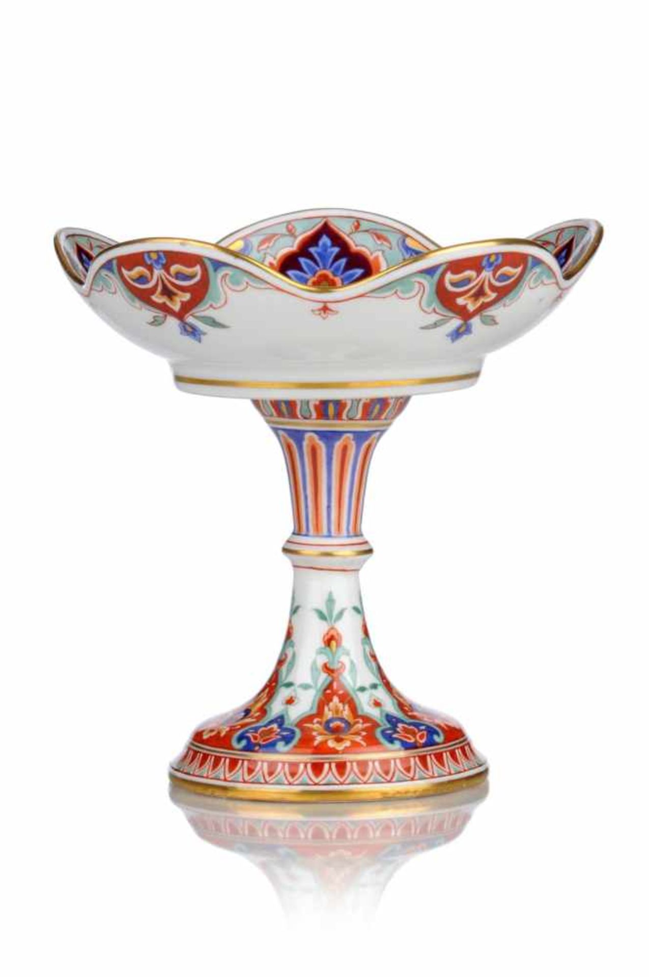 Kleiner Art-déco-Tafelaufsatz. Meissen. 1930er/1940er Jahre.Porzellan, glasiert, montiert und in - Bild 2 aus 3