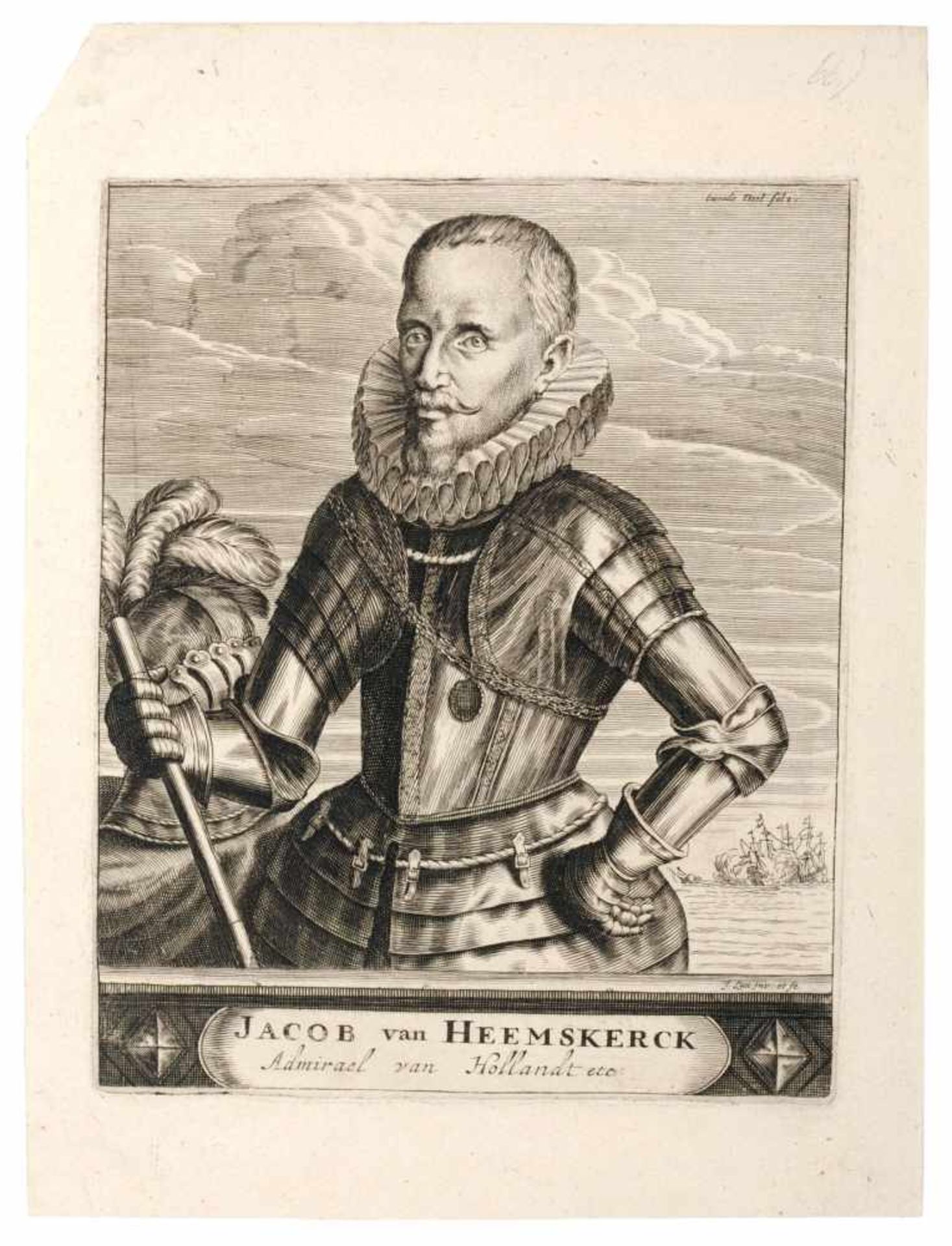 Ignatius Lux "Porträt des Jacob van Heemskerck". 1670-1676.Ignatius Lux 1649 Amsterdam  nach 1693