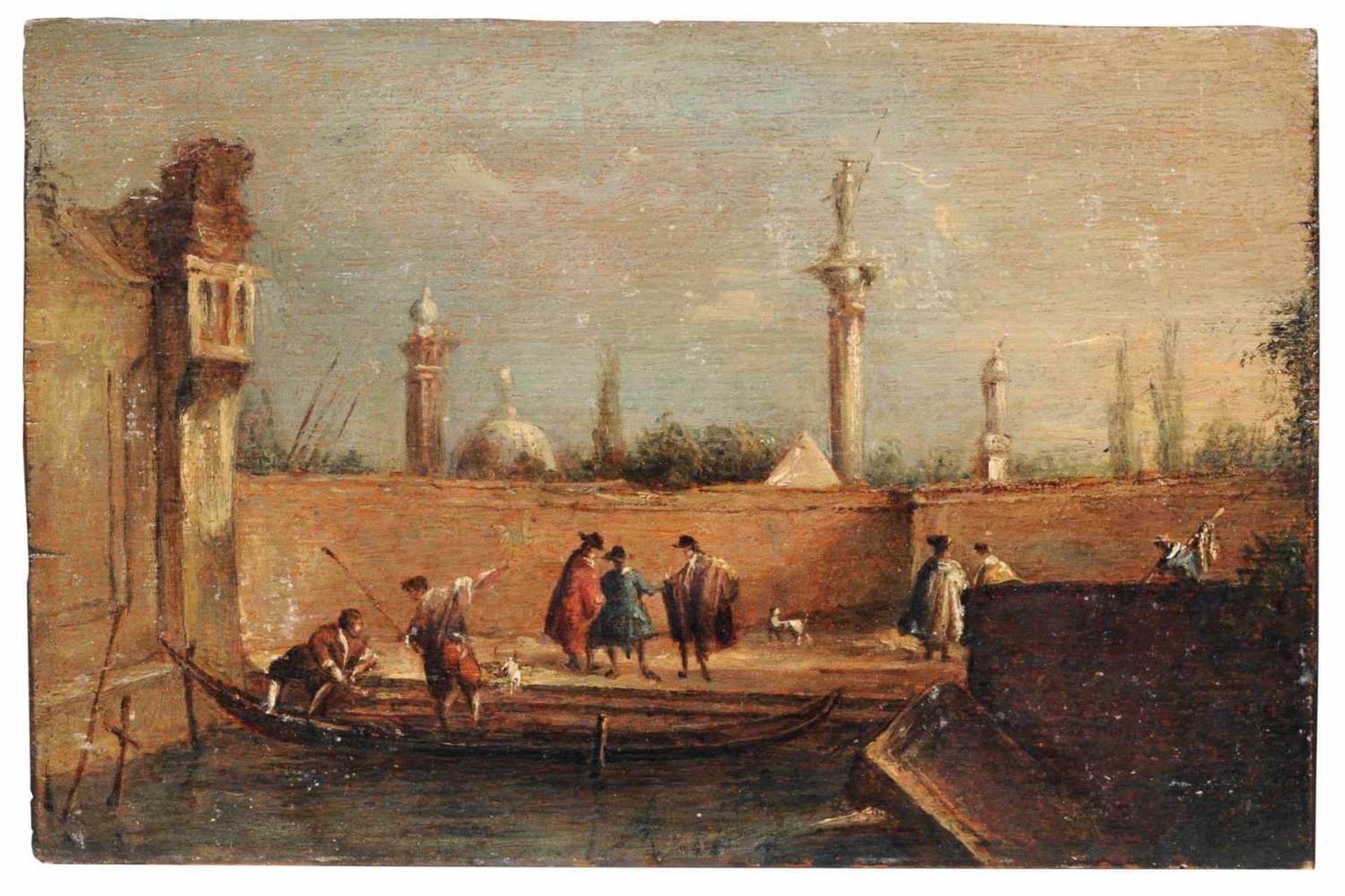 Giacomo Guardi (in der Art von), Venezianisches Capriccio. 1. Viertel 19. Jh.Giacomo Guardi 1764