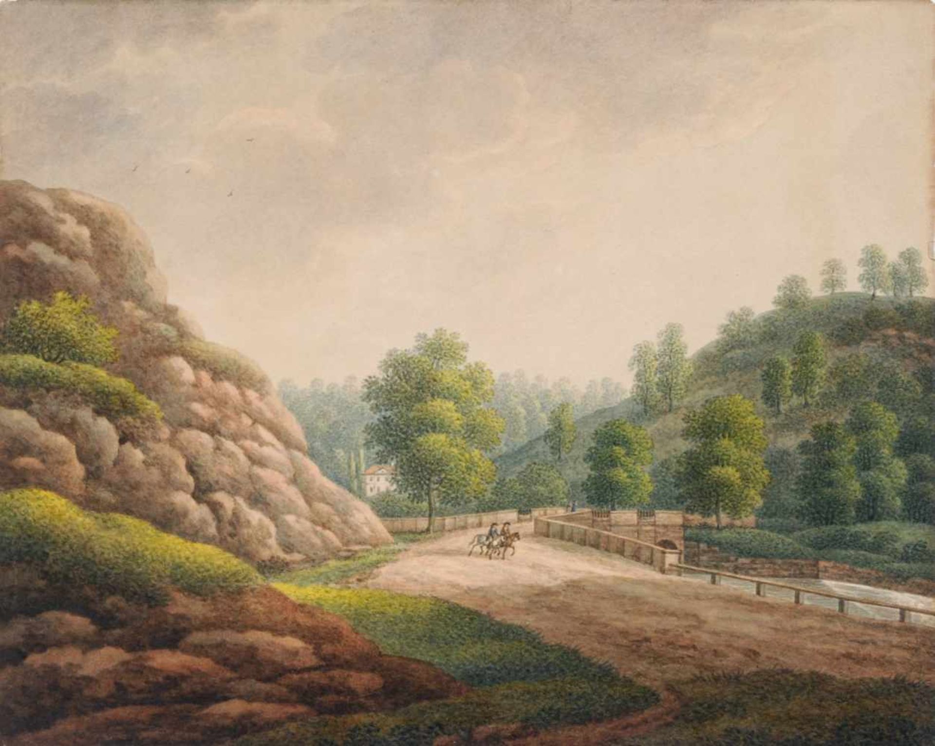 Carl Ehrenfried Held "Prospect der Brücke beim Hegenreuter im Plauenschen Grunde bei Dresden."