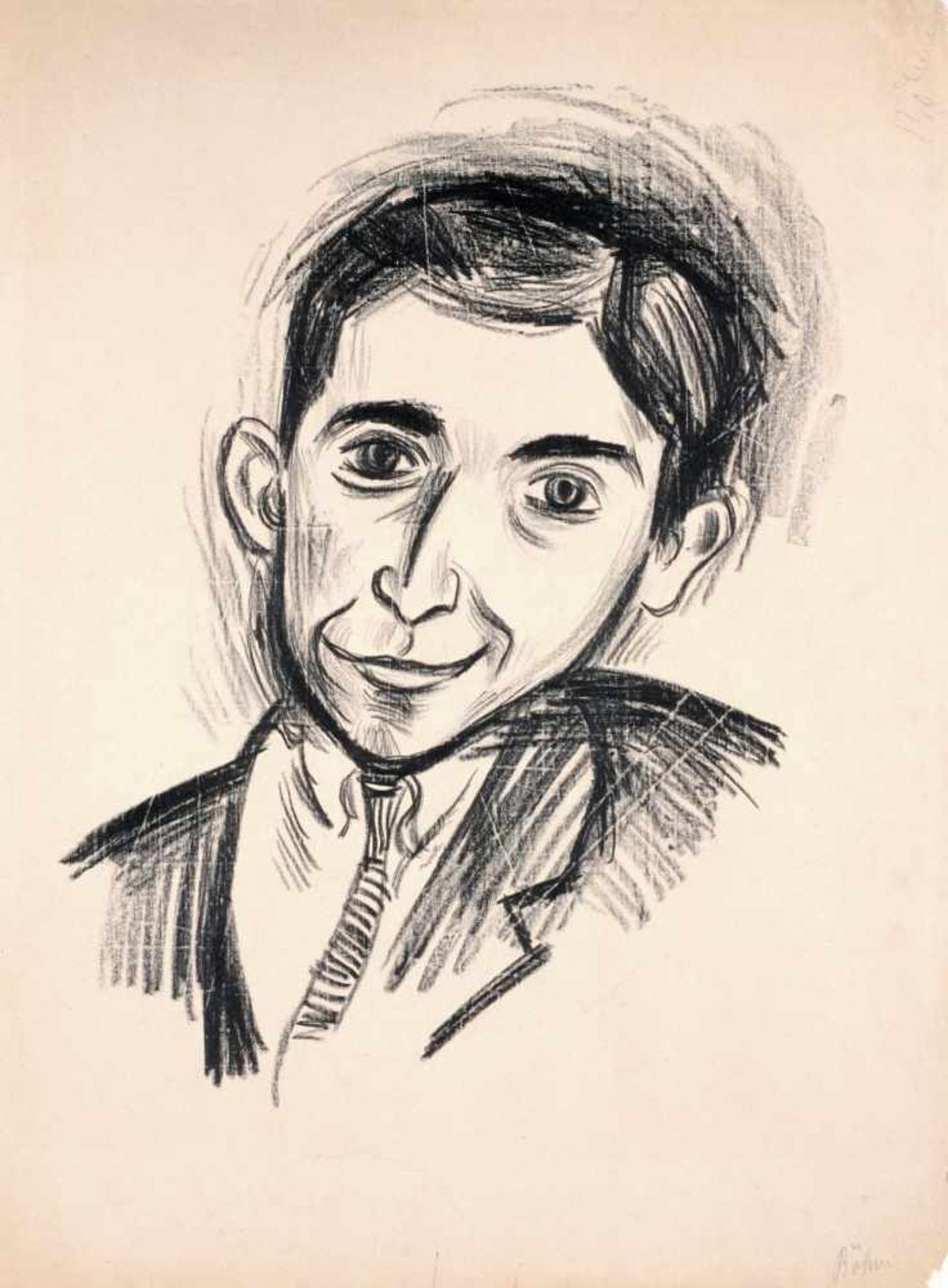 Gerd Böhme, Porträt eines jungen Mannes mit Krawatte. Wohl 1920's.<b