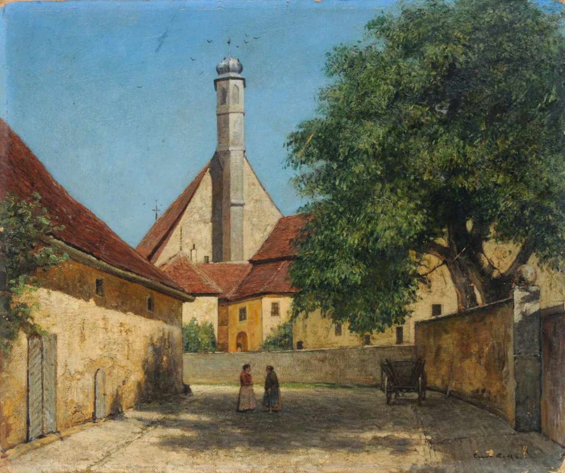 Curt Agthe "Ein heisser Tag in Rothenburg o.d. Tauber (i.d. Burggasse)". 1923.