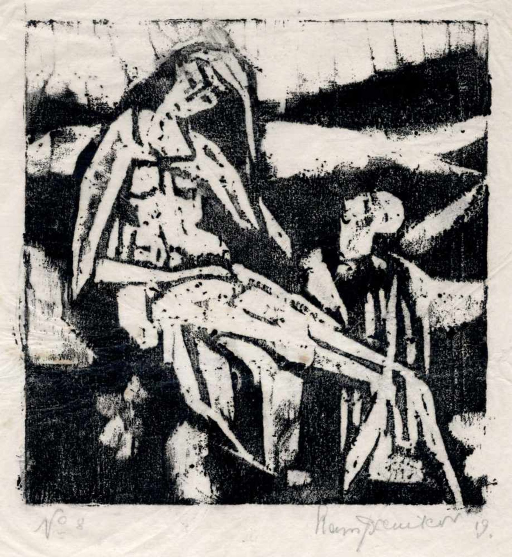 Unbekannter Expressionist, Verkündigung. 1919.<