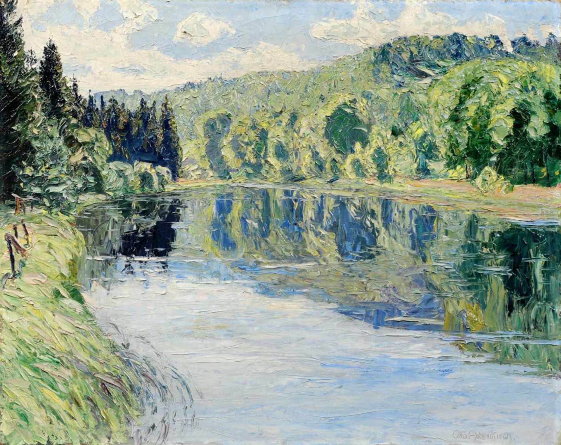 Otto Altenkirch "Waldweiher" (Mulde bei Siebenlehn). 1924.