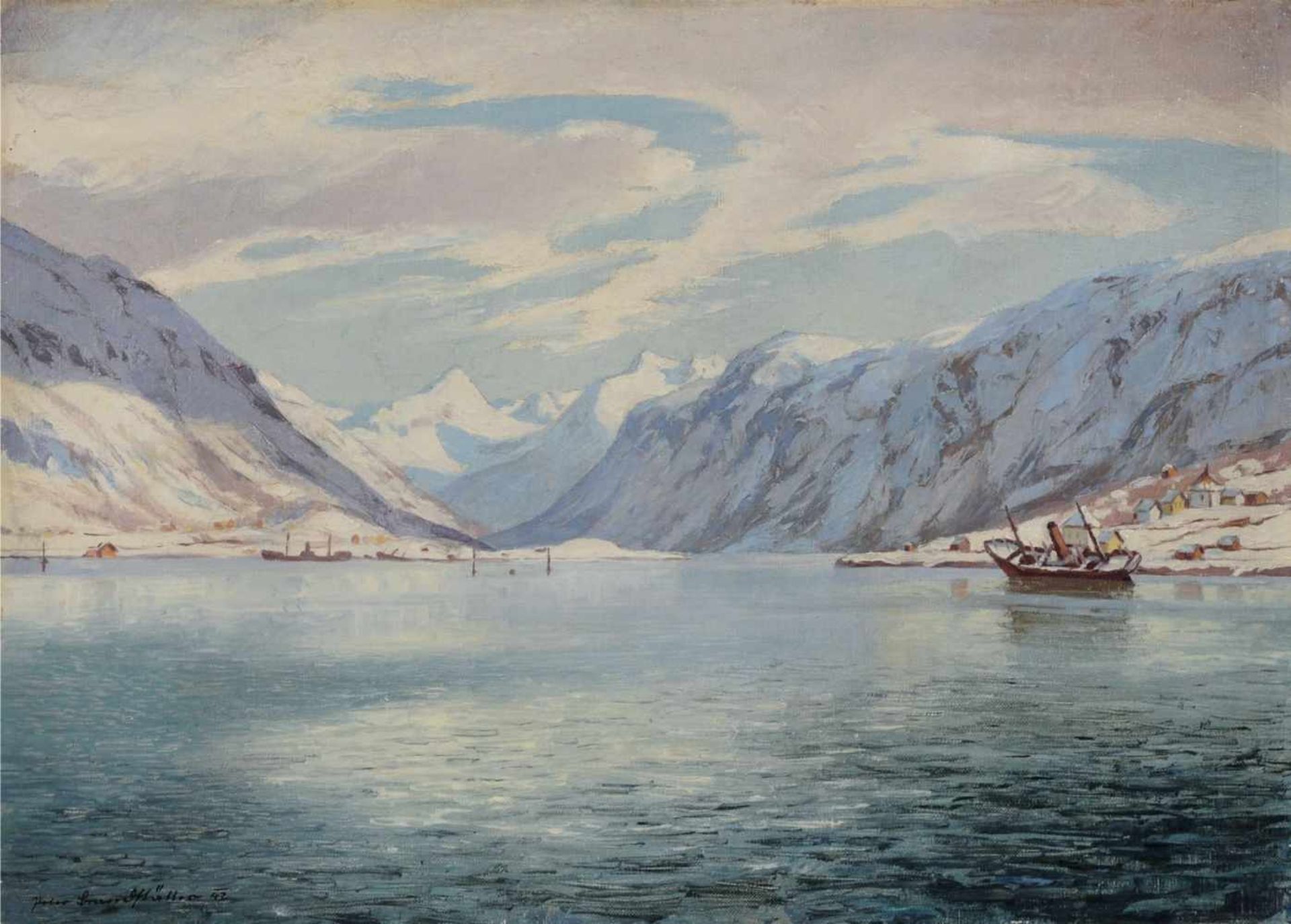 Peter Brandstätter, Die deutsche Flotte in Narvik. 1942.<