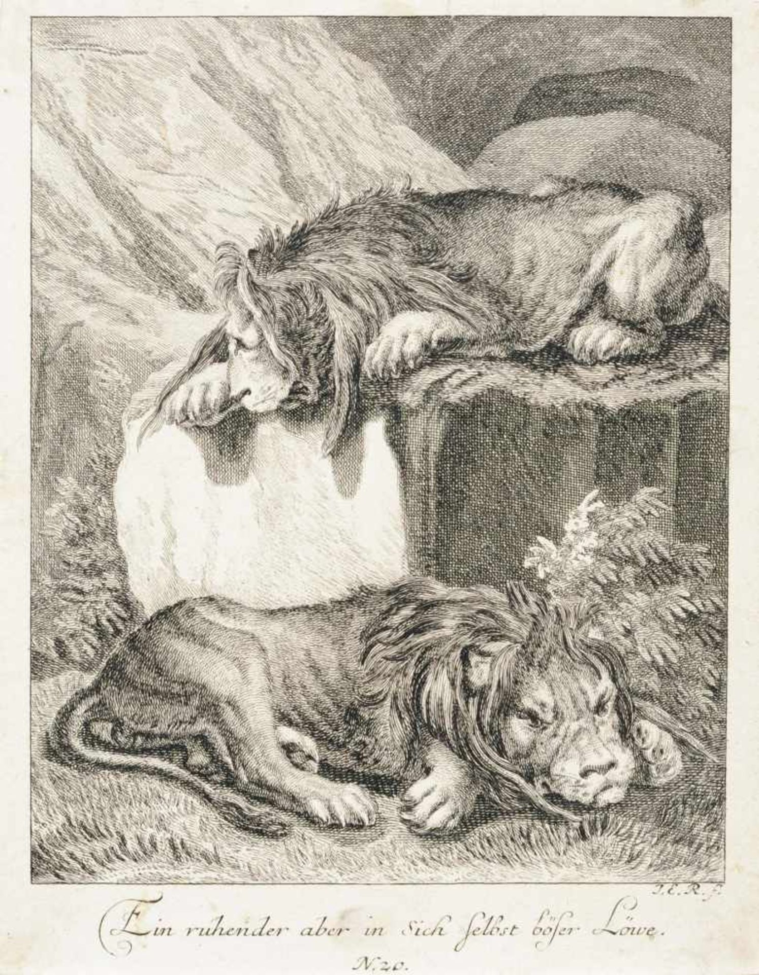 Johann Elias Ridinger, Sieben Tierdarstellungen. 1738- 1740. - Image 5 of 7