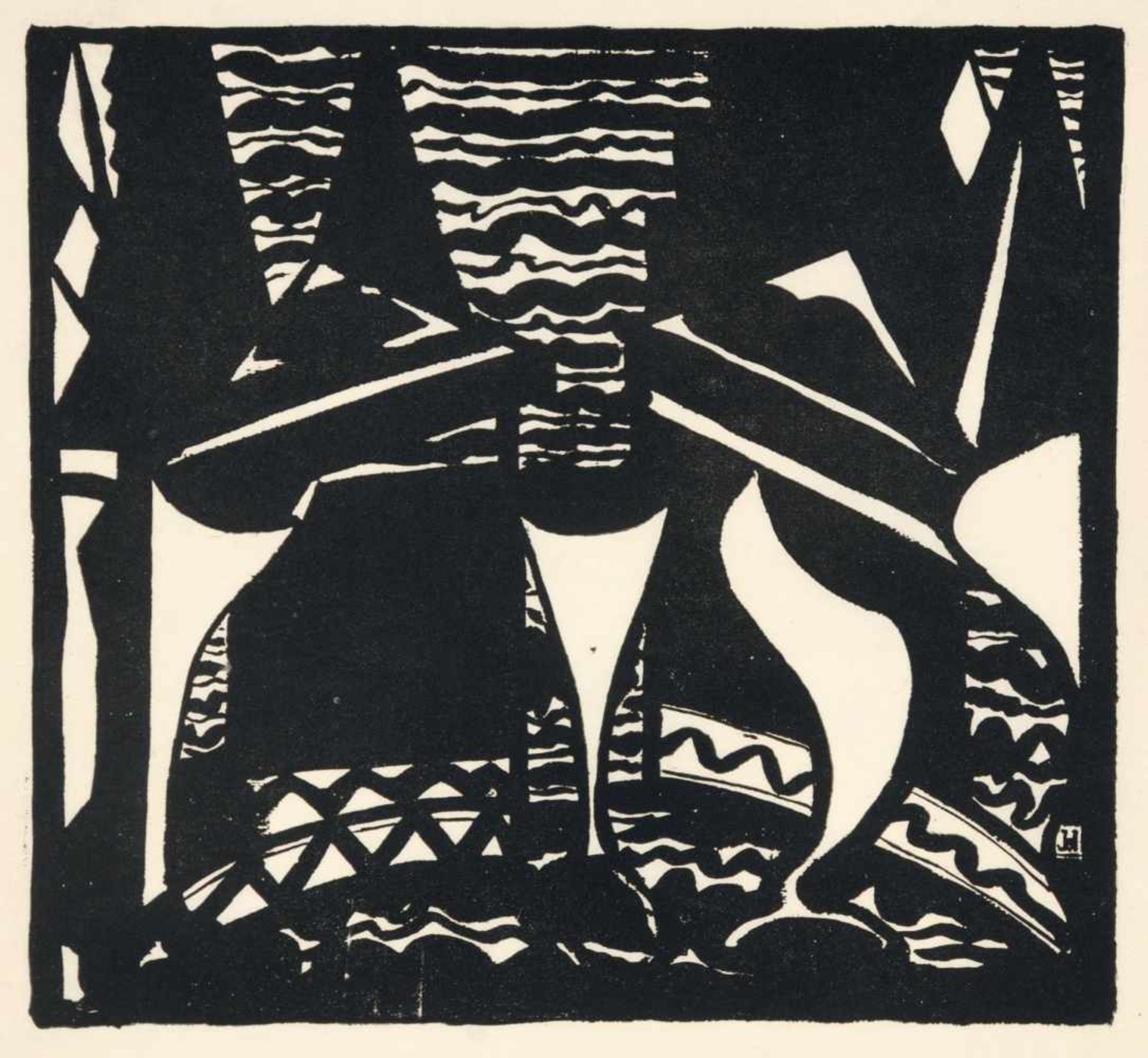 Jacoba Heemskerck van Beest "Compositie, Zeilschepen" (Komposition, Segelschiffe). 1918.