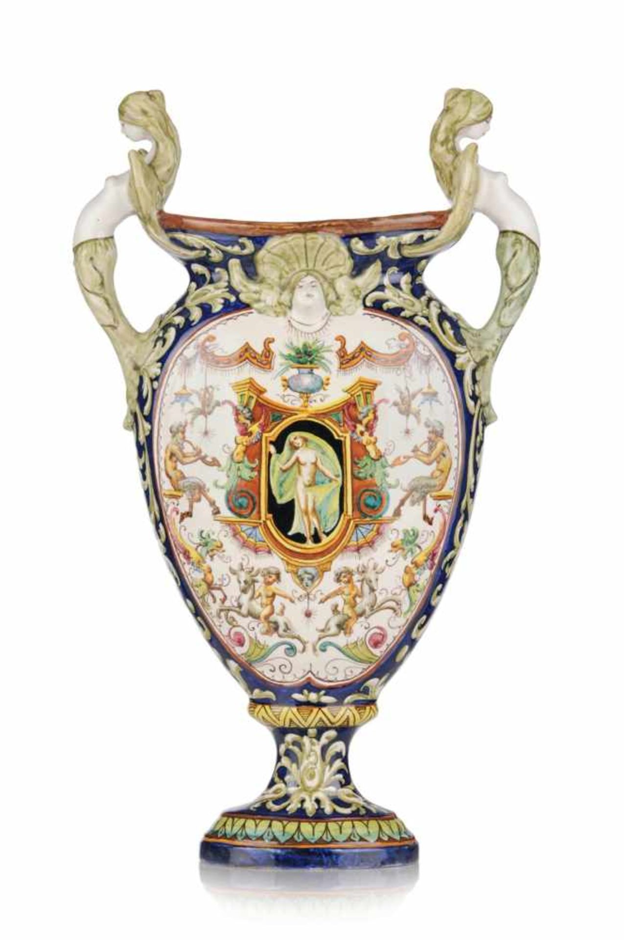 Amphorenvase. Faenza, Italien. Um 1900.