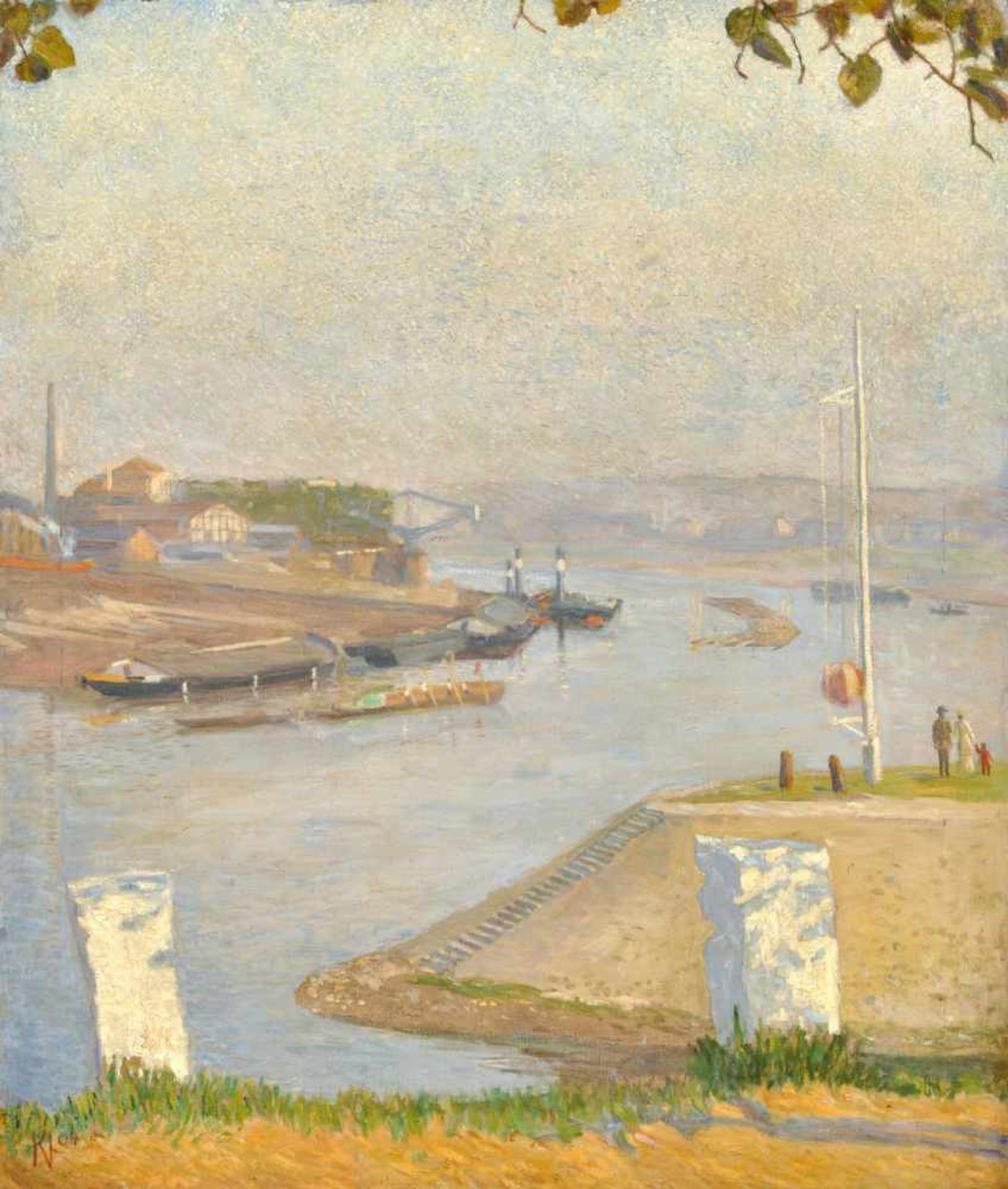 Karl Naumann "Übigau an der Elbe" (Dresden). 1904.<