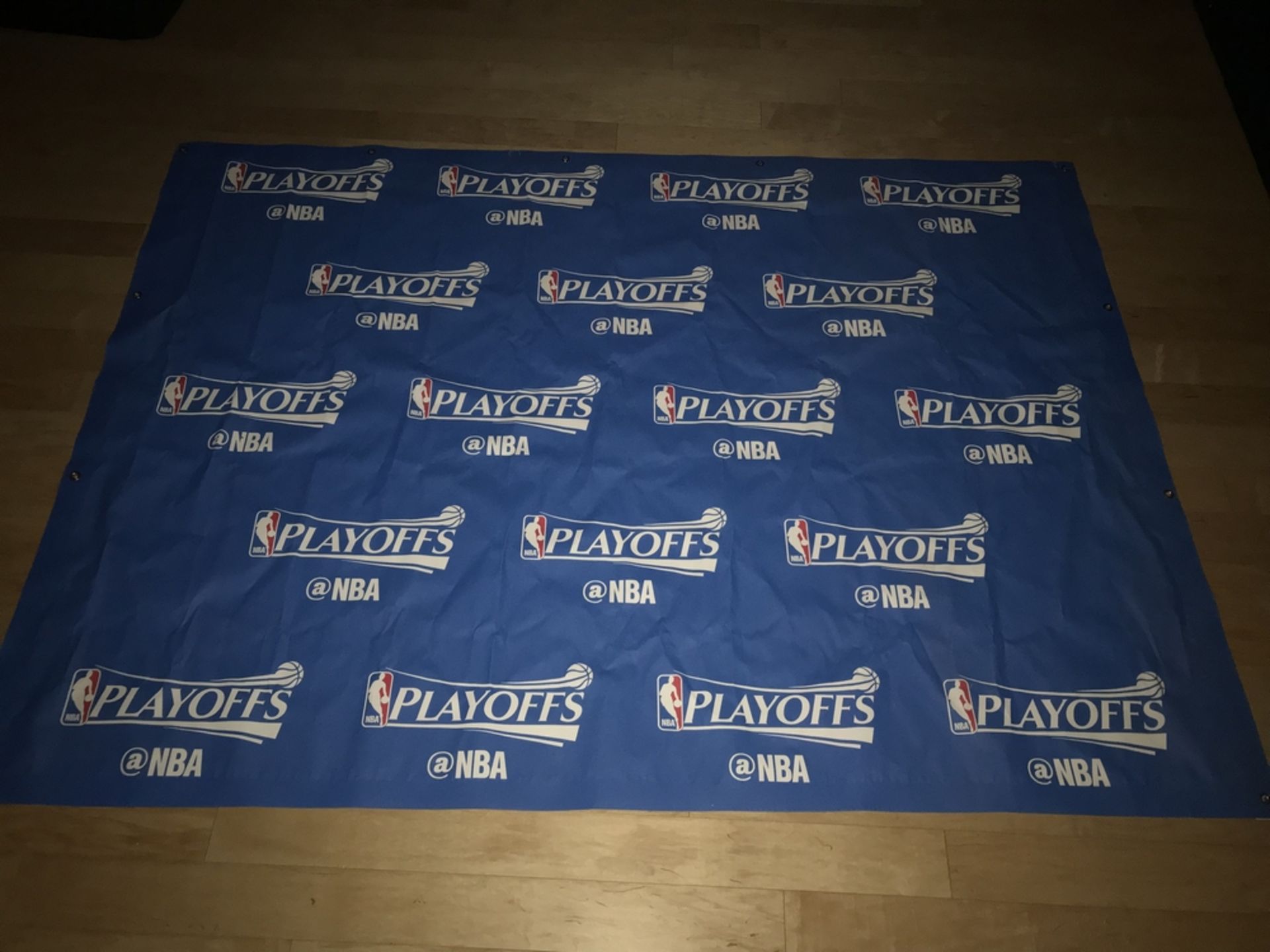 NBA Playoffs - Back Drop - Vinyl , Dim. 83 in x 60 in , Location: Media Rm. ***Note from