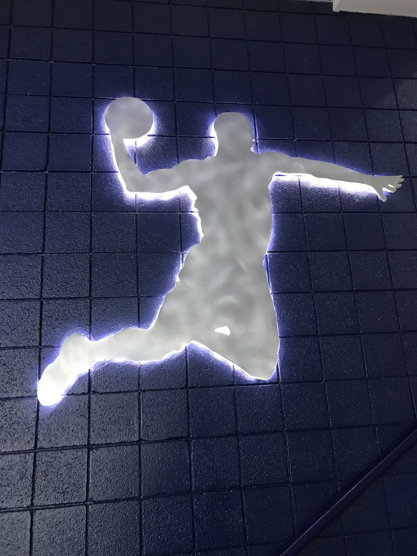 LED Basketball Player Silhouette , Dim. 60 in x 80 in , Location: Concourse ***Note from - Image 2 of 2