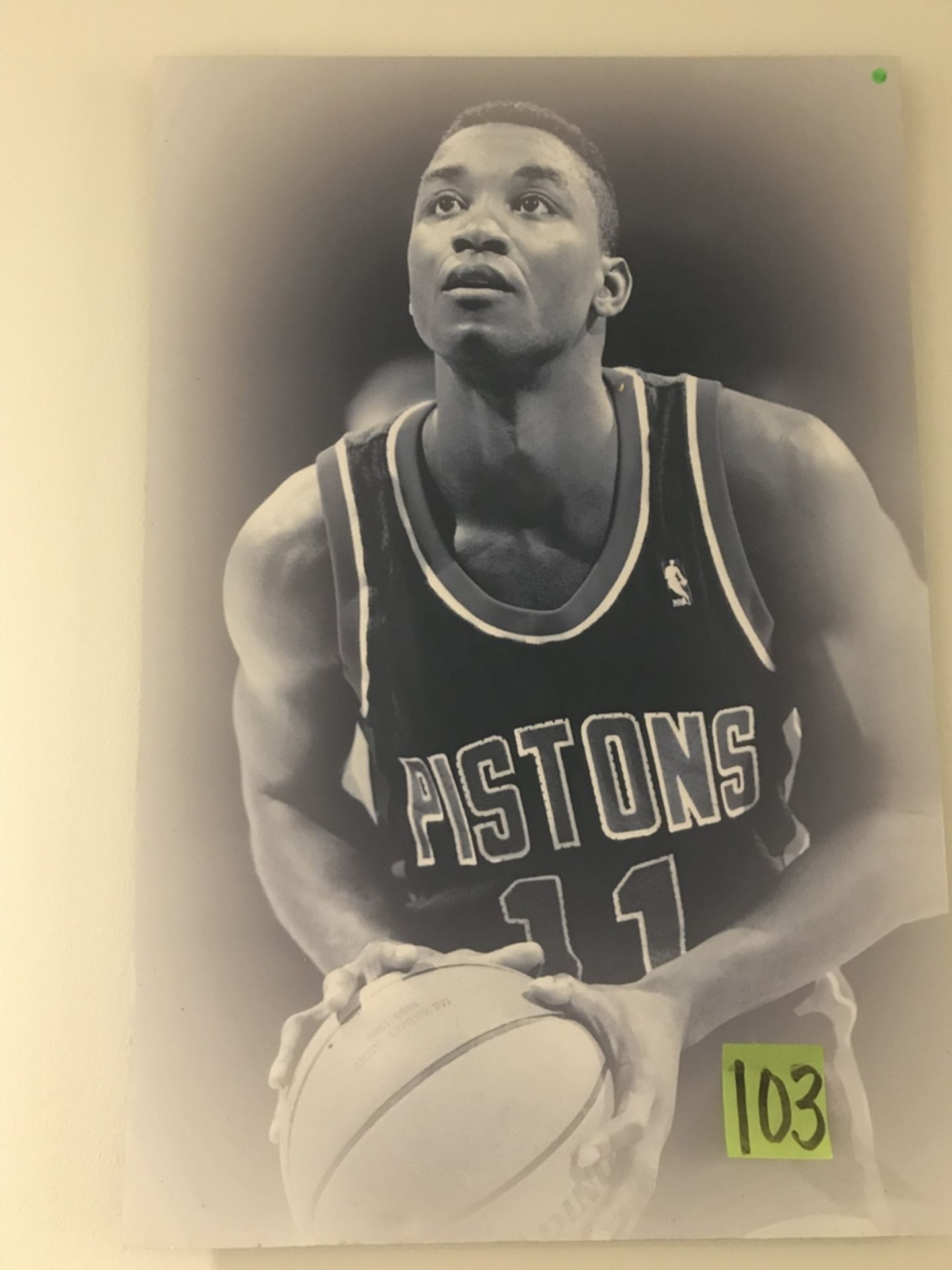 Isiah Thomas Picture , Dim. 24 in x 36 in , Location: Matt Dobek Press Room ***Note from