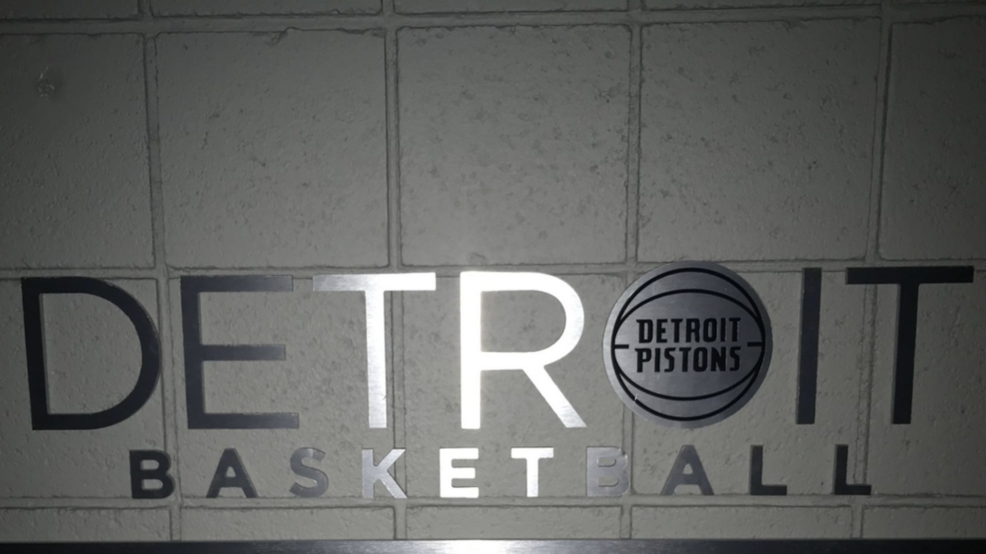 "Detroit Basketball" , Dim. 56 in x 14 in , Location: Officials Lockers Room ***Note from