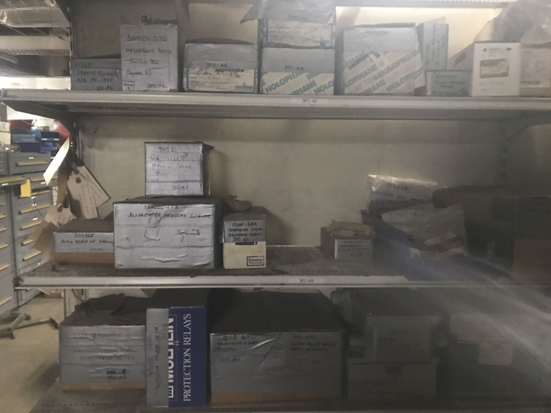 Shelving w/ Brakes, Motor Controllers, Electrical Components thermocouples, Thermoneters, Switches - Image 2 of 13
