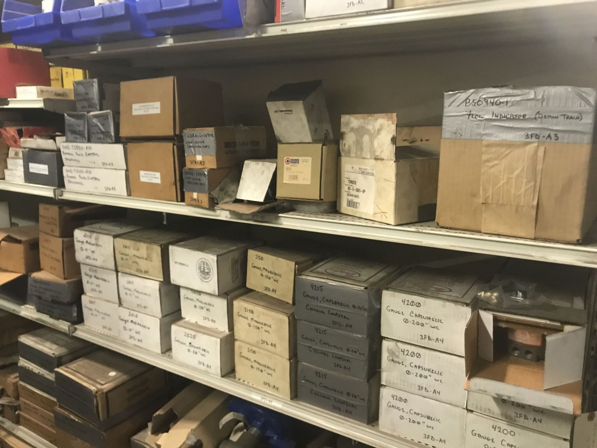 Shelving w/ Brakes, Motor Controllers, Electrical Components thermocouples, Thermoneters, Switches - Image 9 of 13