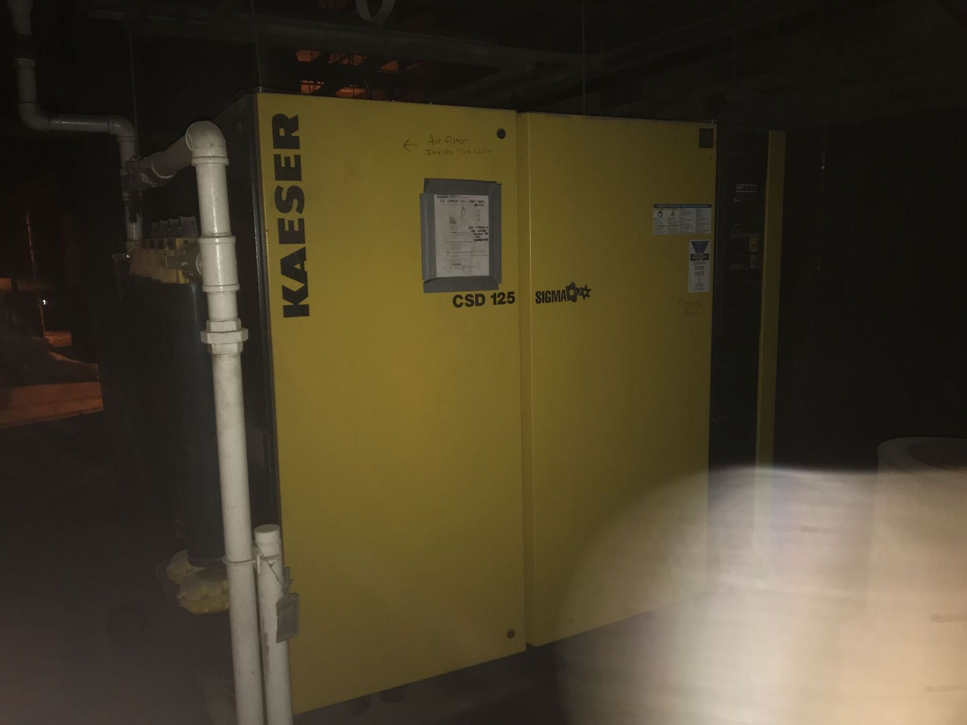 KAESER Air Compressor CSD-125, Serial #1100, Year 2013, 460Y/260 Volts, Phase 3, 60 HZ, 3582 RPMs - Image 3 of 6