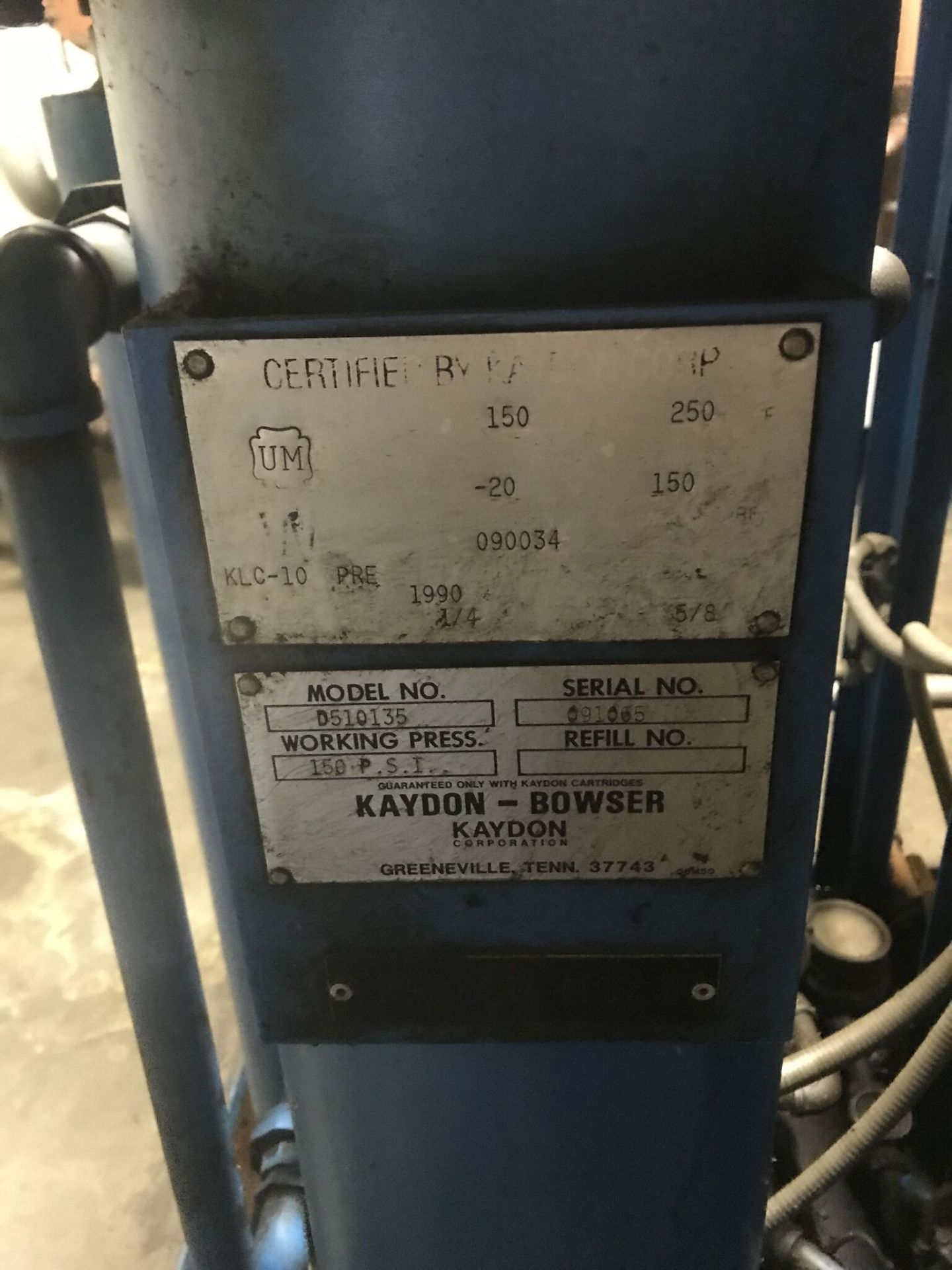 Turbo-Toc Oil Conditioner, Model #KLC10HW, Serial #091066 - Image 4 of 7