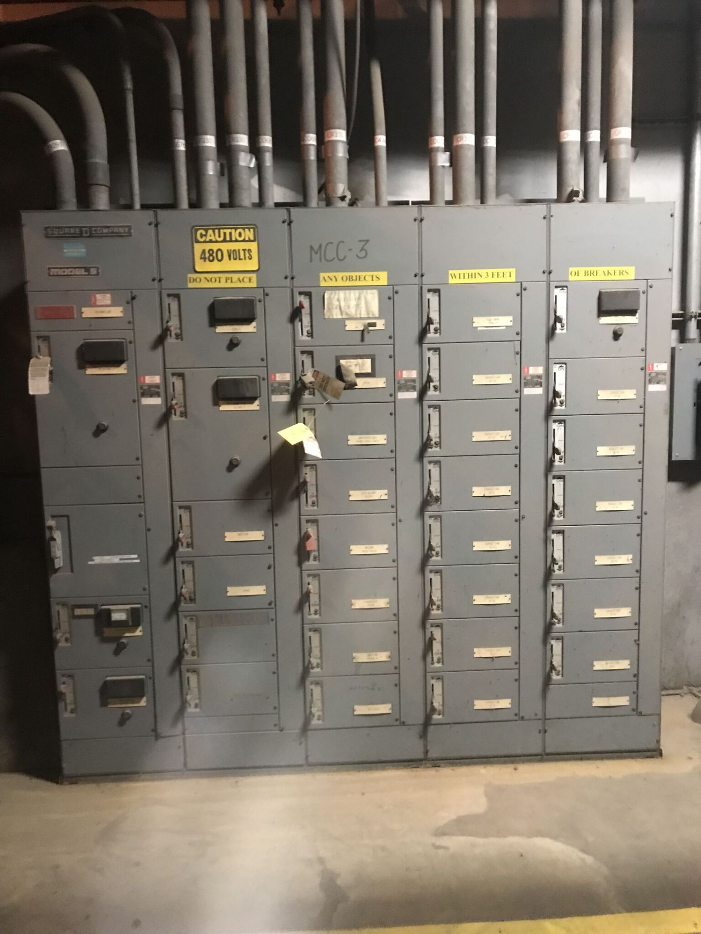 MCC Panel, 480 Volts, w/ Breakers