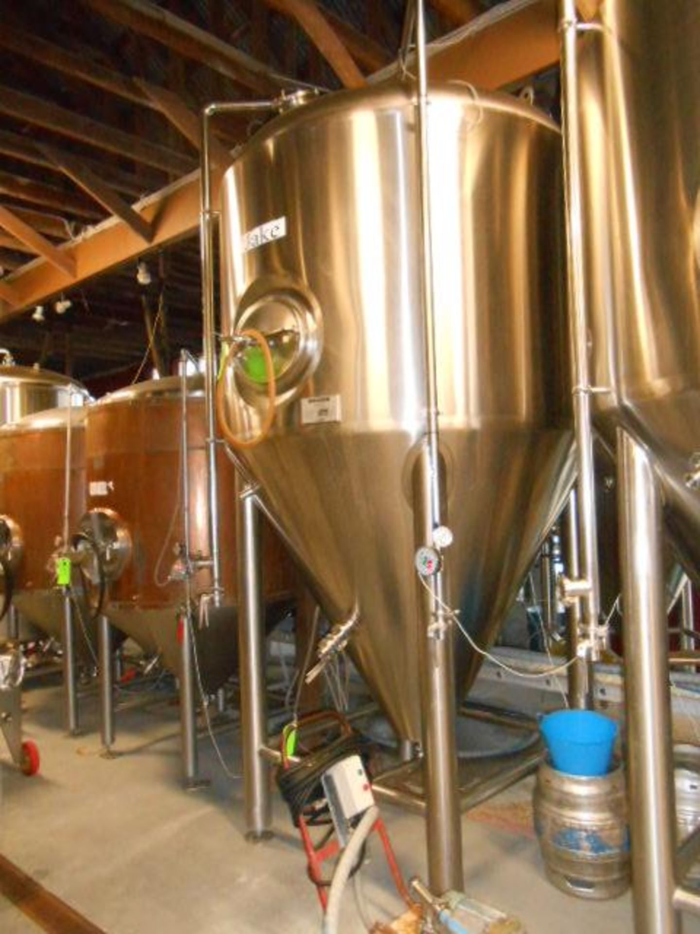 GW Kent 304SS glycol jacket 30 bbl. fermenter tank insulated with exterior stainless jacket,