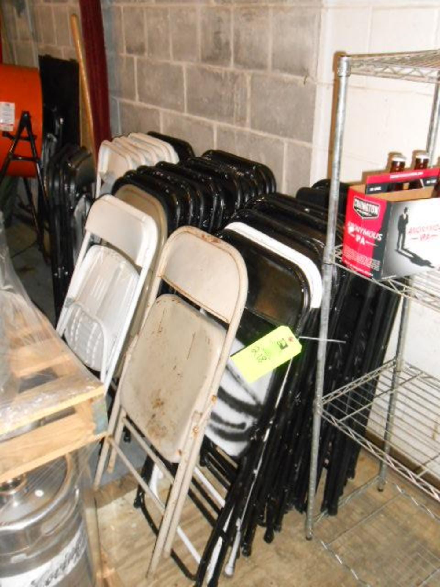 LOT of 40 folding chair, metal construction ***NOTE FROM AUCTIONEER*** Rigging and Loading fee of