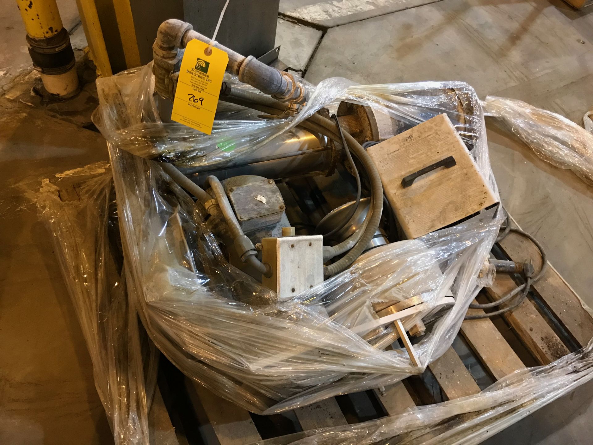 Pallet of Various Electric Motors and Pumps