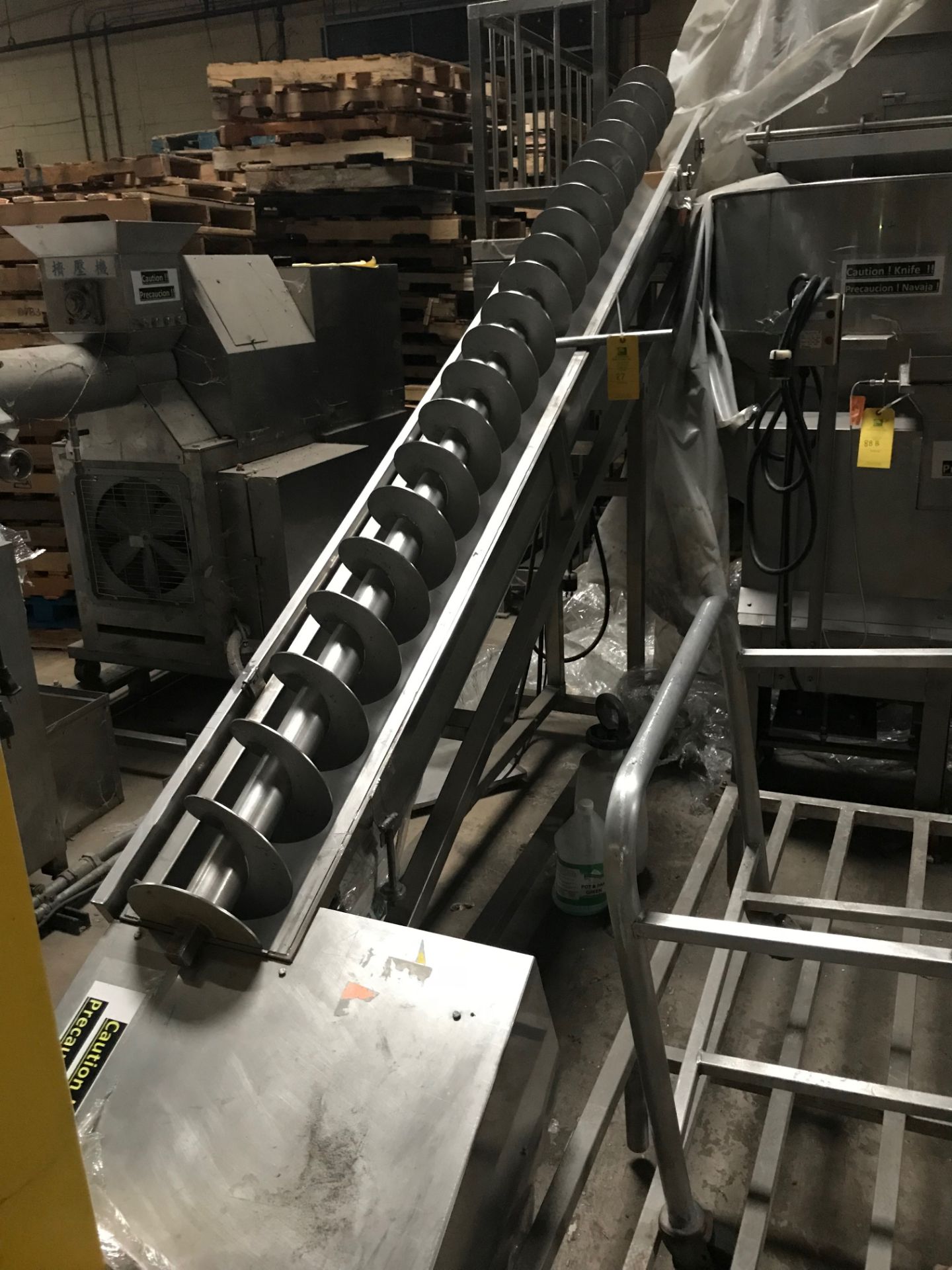 Auger/ Screw Conveyor, 134 Inches Long x 8 Inches Wide