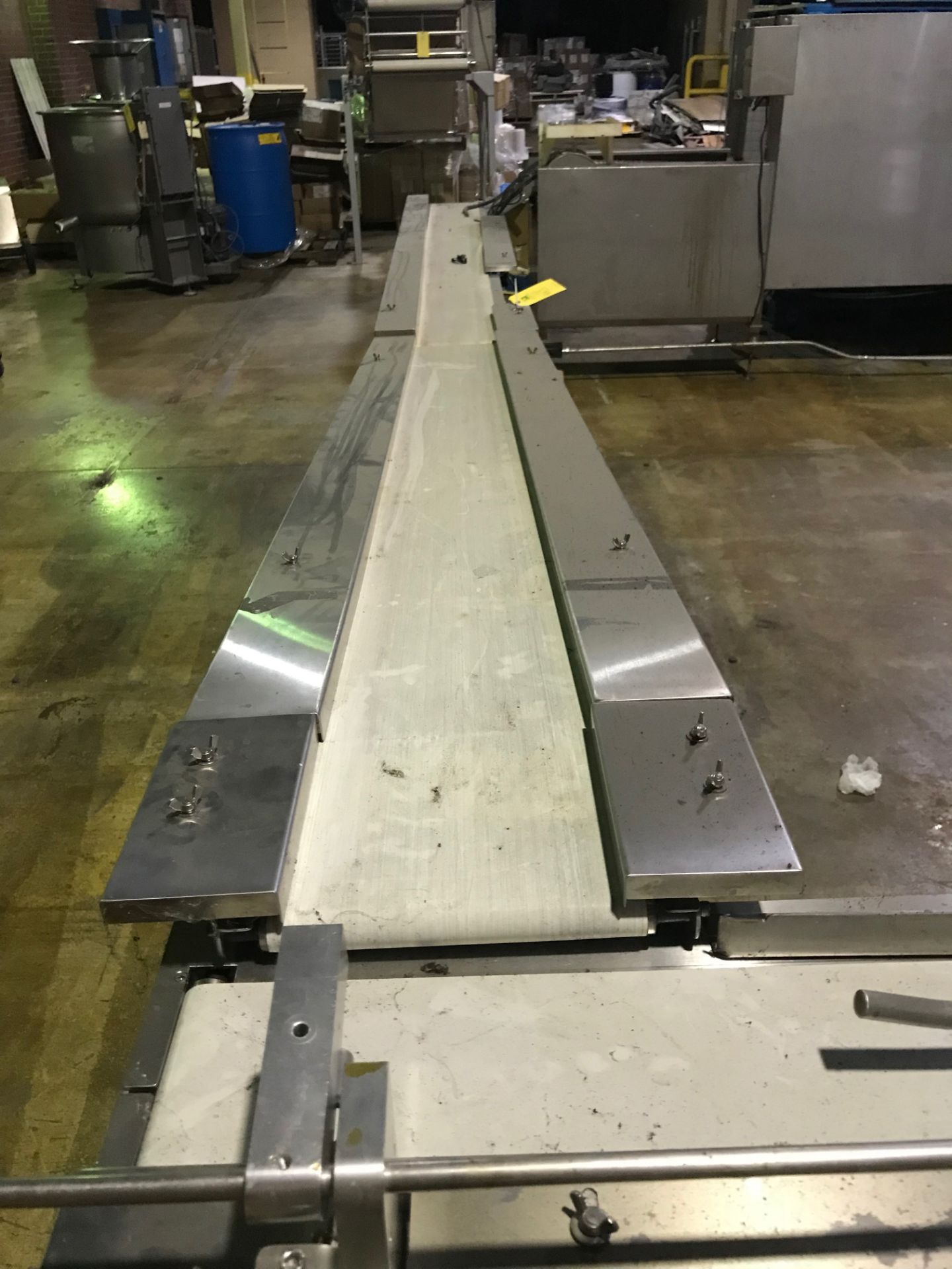 Discharge Conveyor to Packaging for Rice Noodle Line, 209 Inches Long x 8 Inches Wide