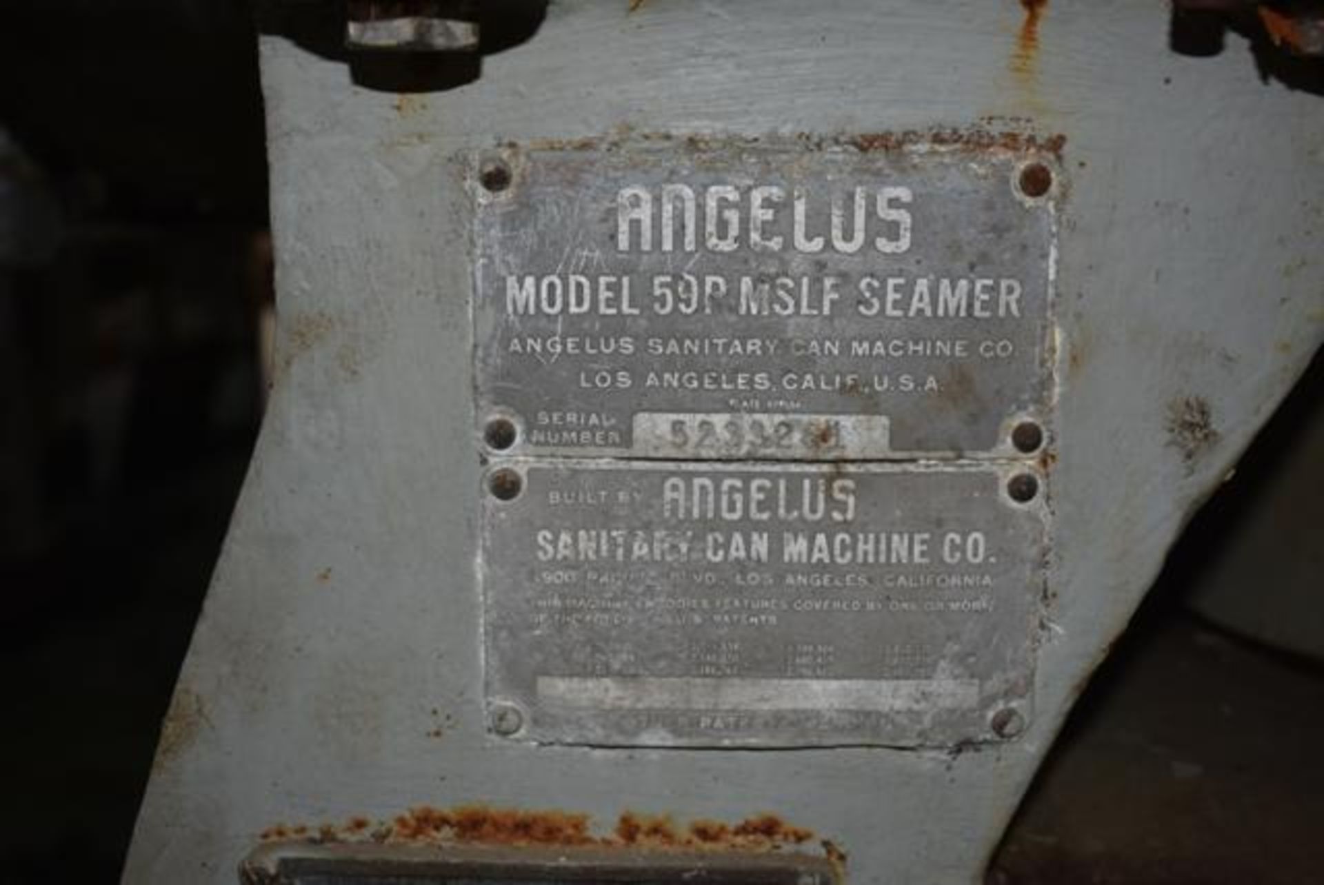 LOT 1376: Angelus Model 59P Automatic Can Closer/Seamer, Steam Flow Closure, Size 603 x 700 Can, - Image 2 of 3